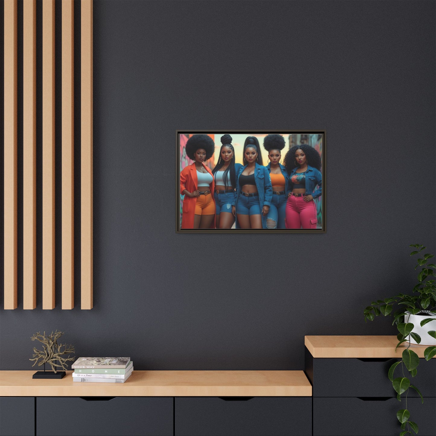 Matte Canvas, Framed (Multi-color)