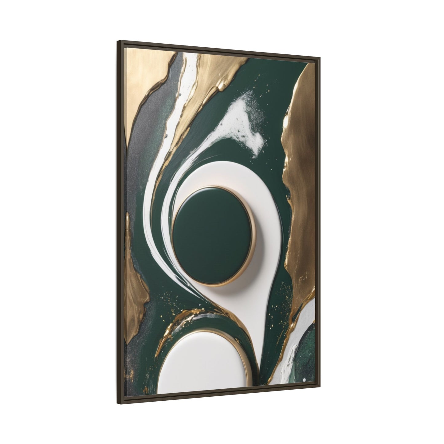 Elegant Abstract Framed Canvas Art - Modern Multi-Color Home Decor