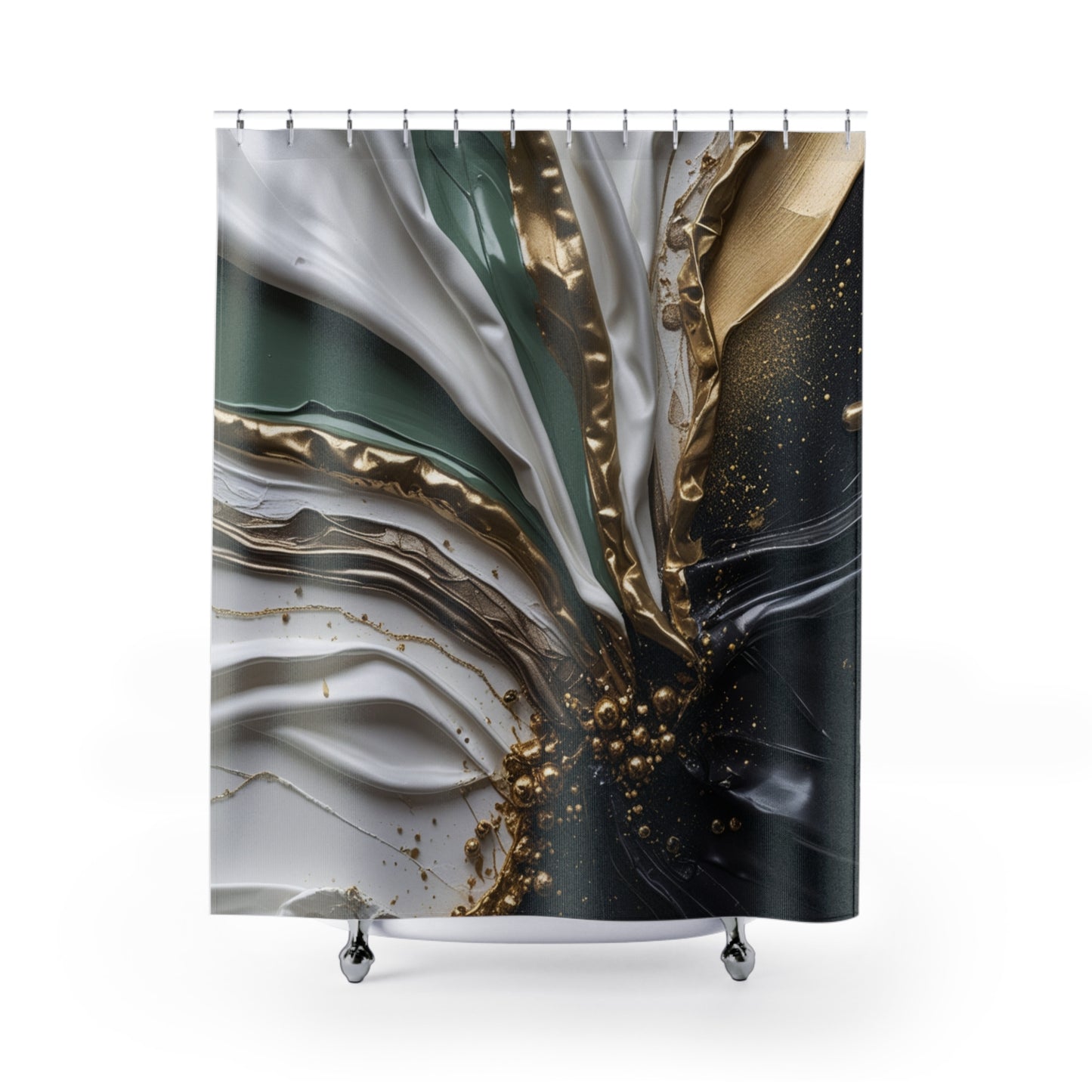 Elegant Abstract Shower Curtain - Luxury Home Decor
