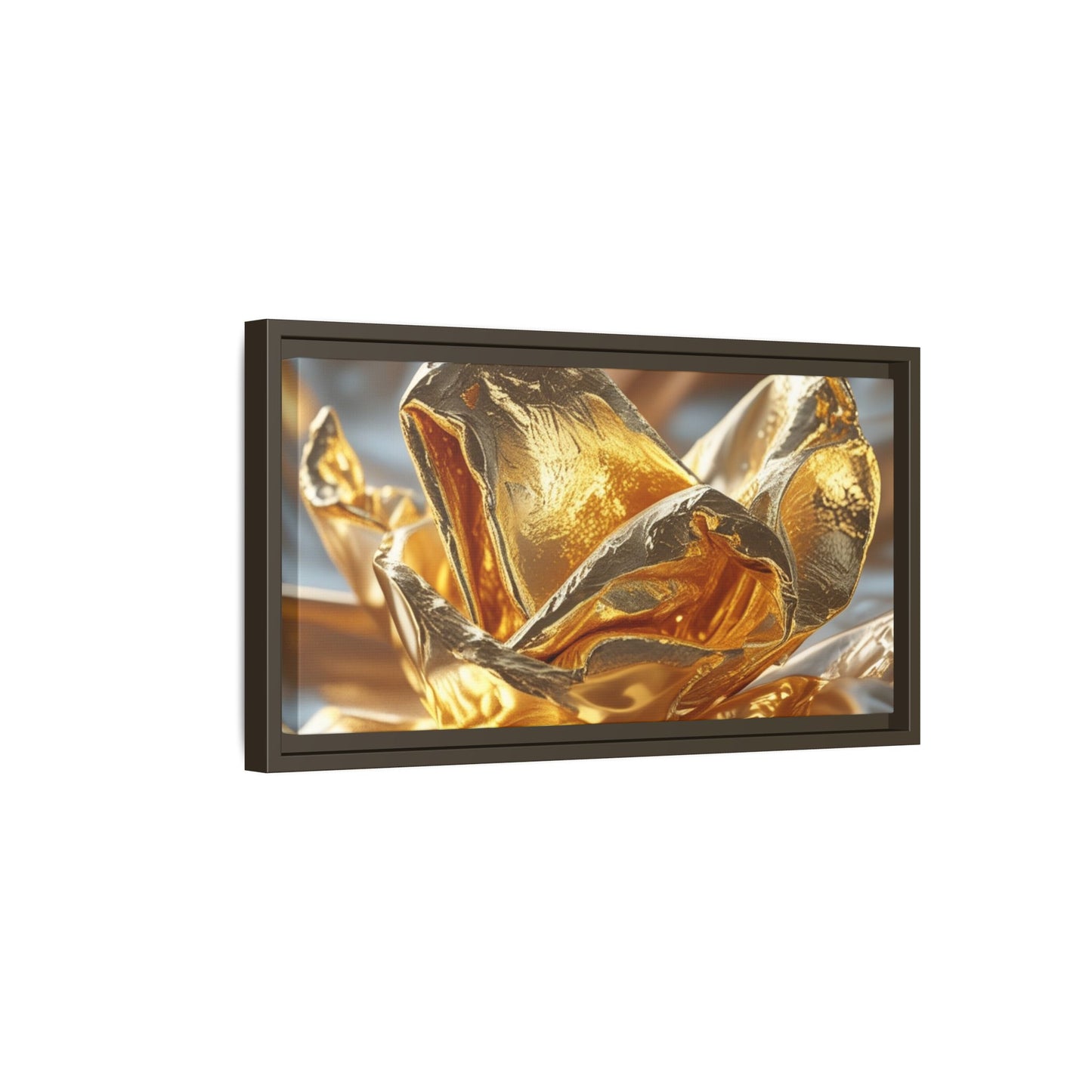 Gold Foil Rose Canvas Art - Elegant Home Decor