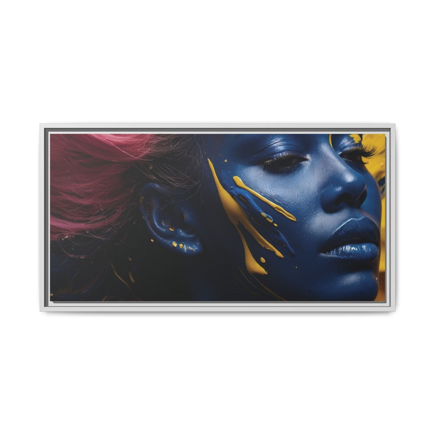Vibrant Abstract Art Print - Multicolor Framed Canvas Wall Decor