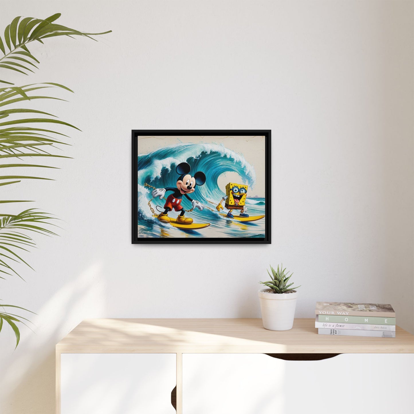 Vibrant Framed Art Print - Bold Floral Fantasy