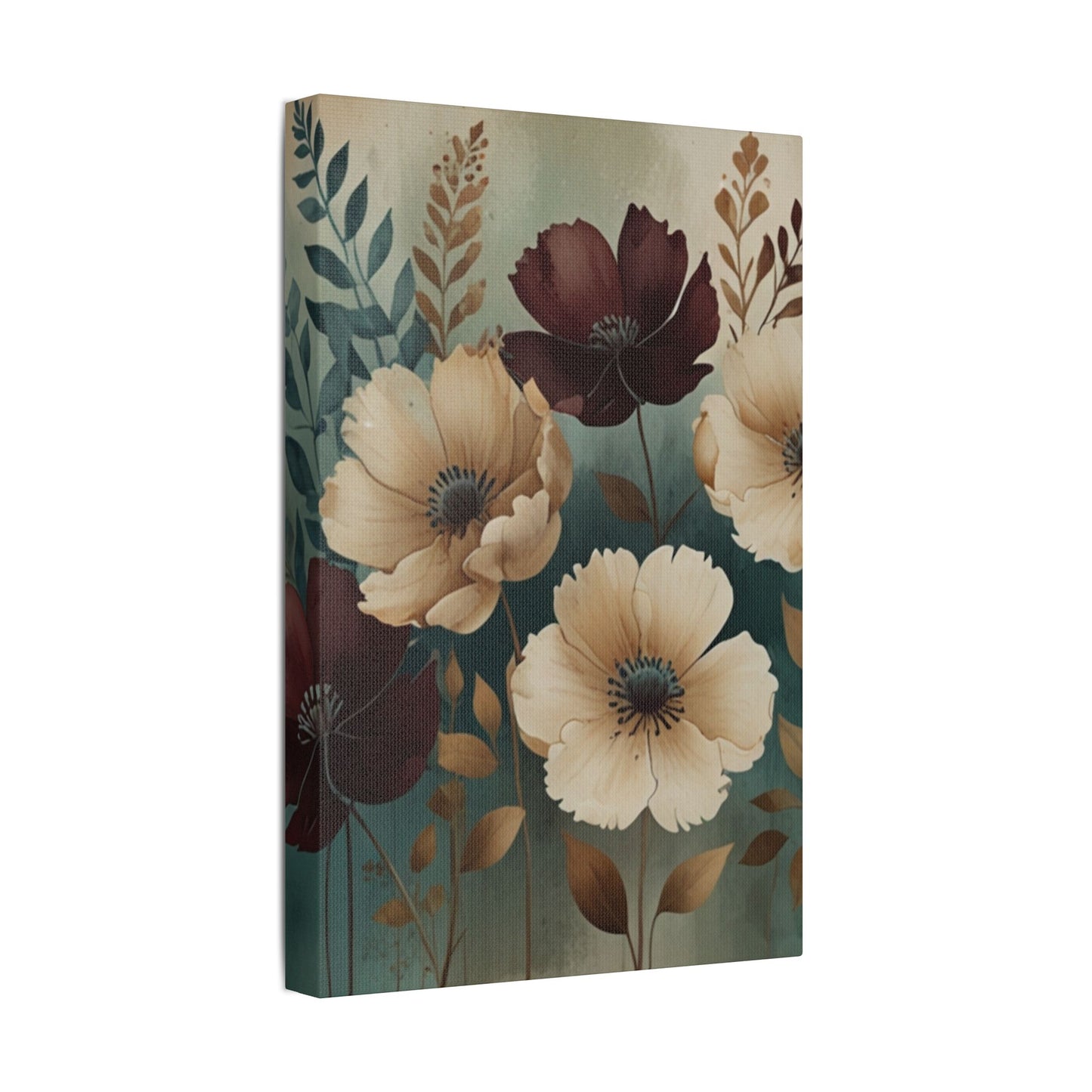 Floral Satin Canvas Art | Nature-Inspired Wall Décor