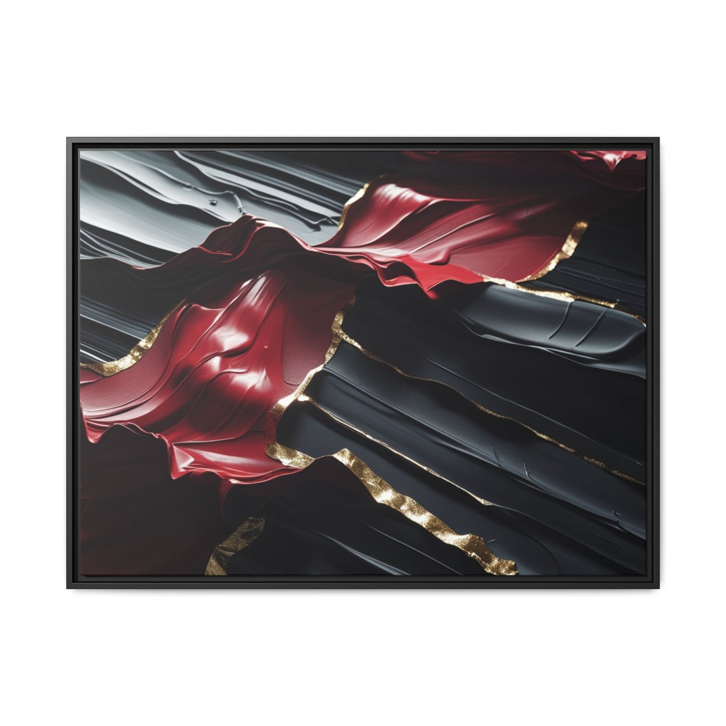 Elegant Abstract Framed Canvas Art - Multi-color Wall Decor