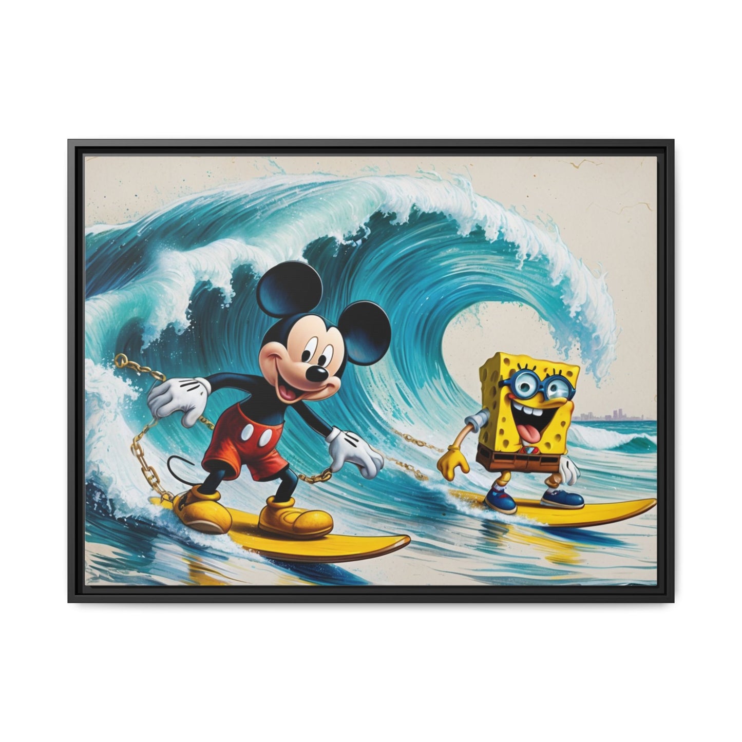 Vibrant Framed Art Print - Bold Floral Fantasy