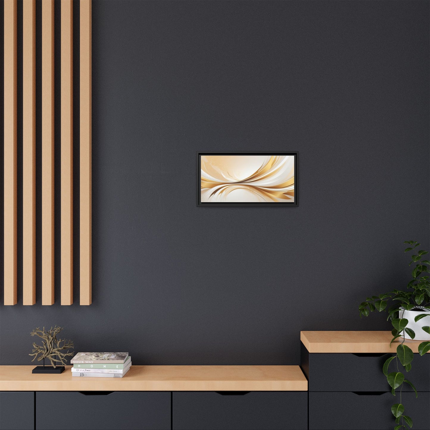Modern Abstract Wall Art - Framed Matte Canvas Decor