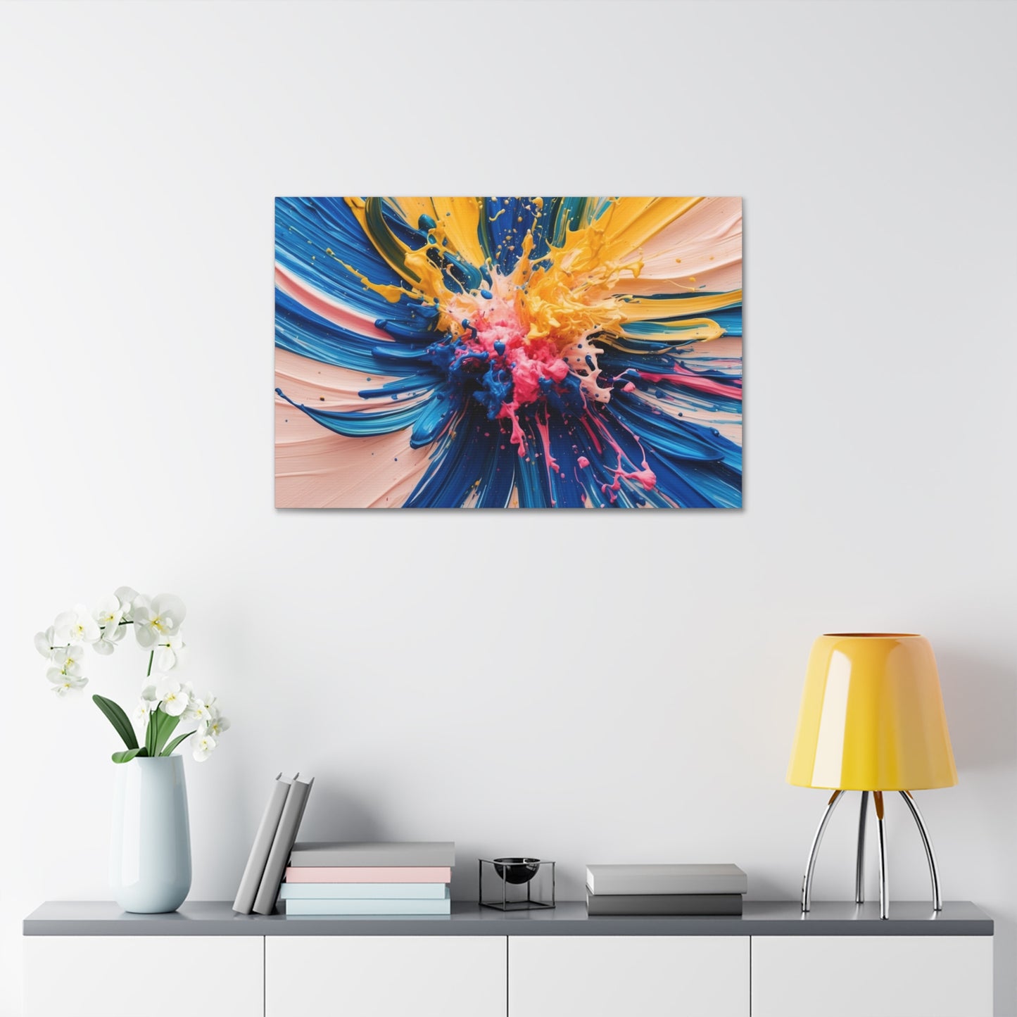 Vibrant Abstract Canvas Art - Color Explosion Wall Decor