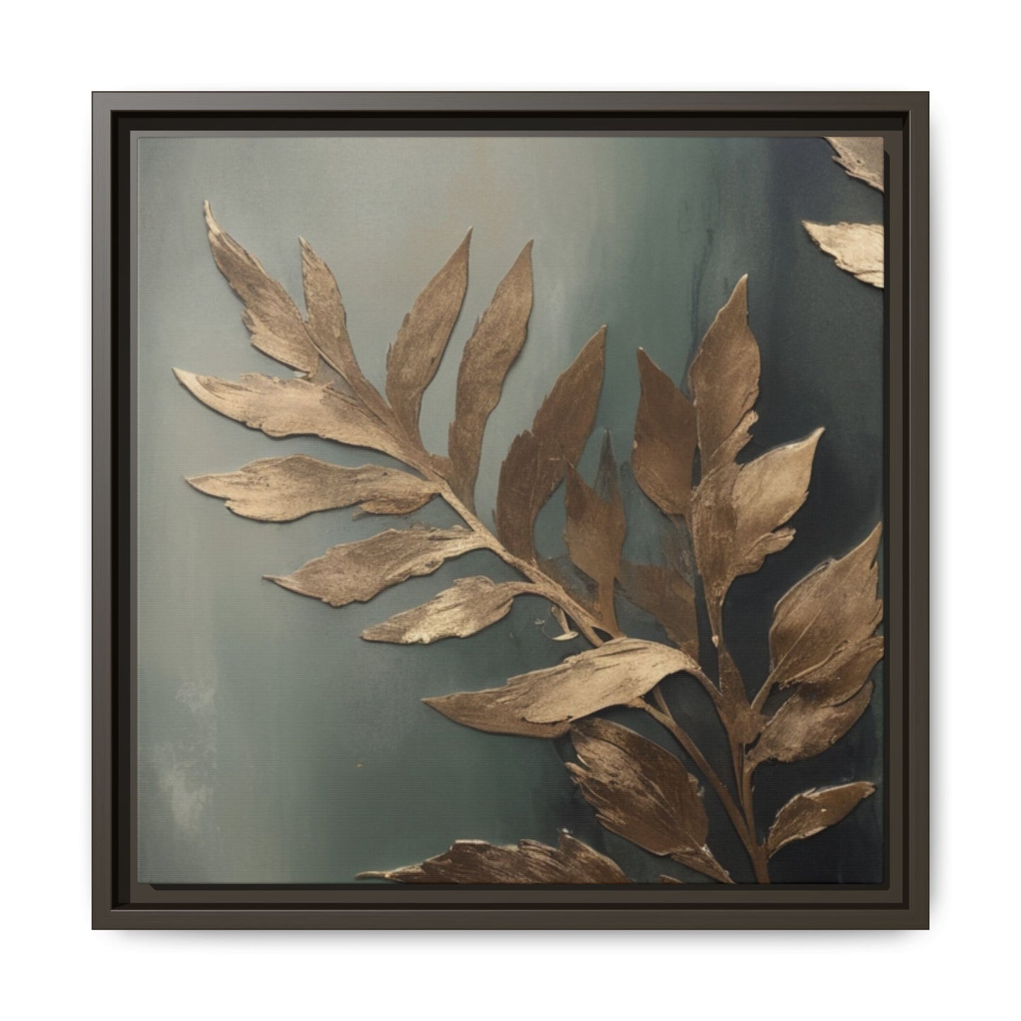 luxury Gold Leaf Framed Canvas Art - Multi-color Home Decor