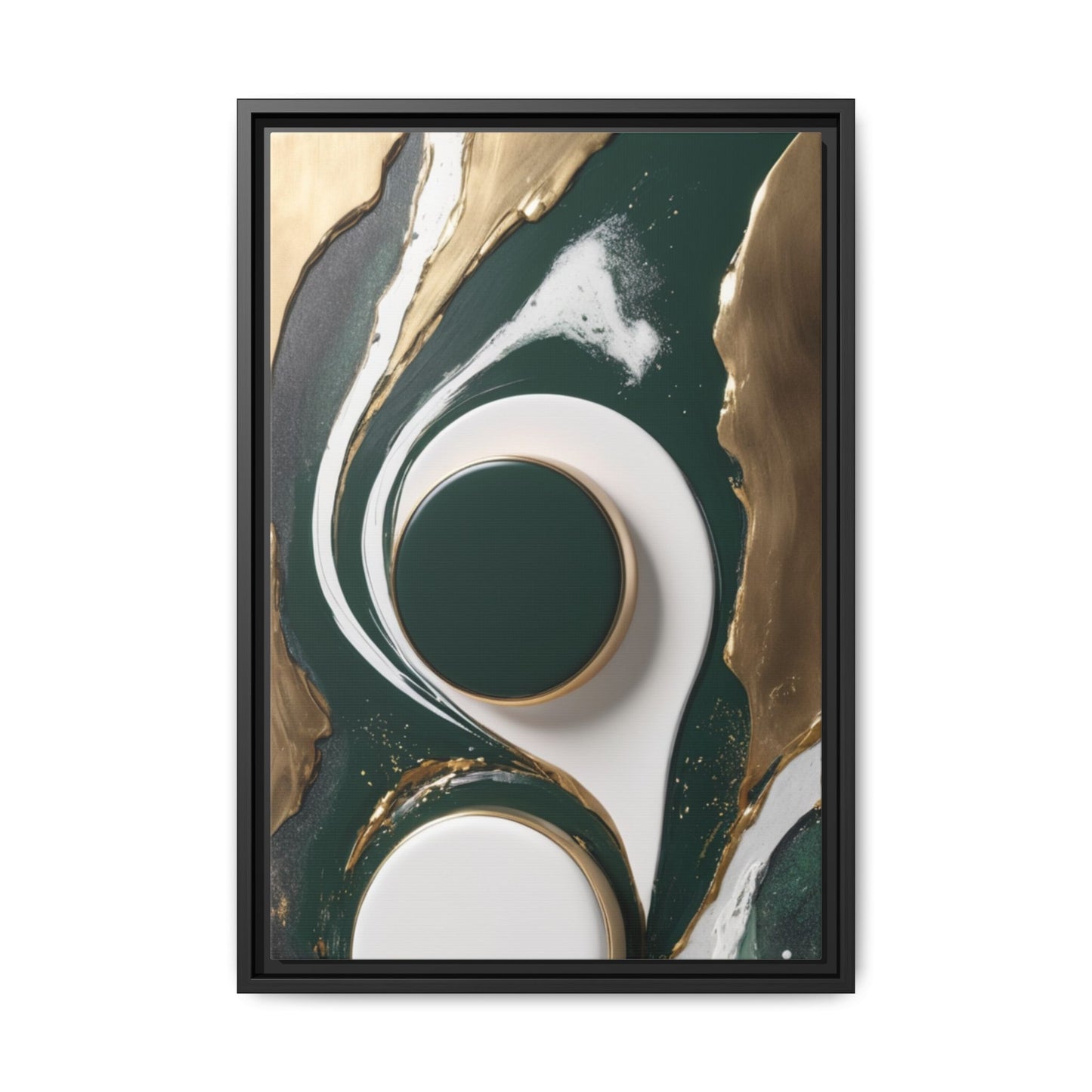 Elegant Abstract Framed Canvas Art - Modern Multi-Color Home Decor