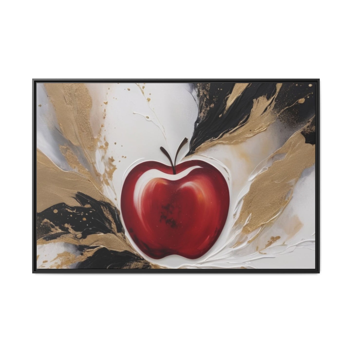 Elegant Apple Canvas Art Print - Framed Wall Decor
