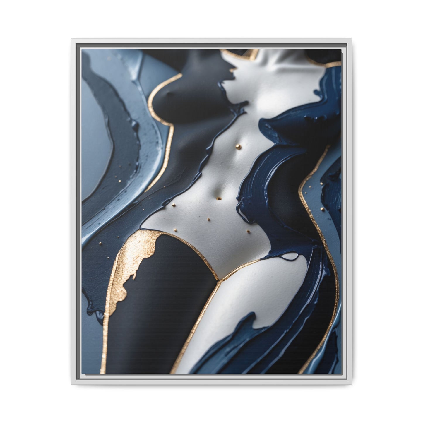 Sculpted in Midnight-Nude Canvas Print