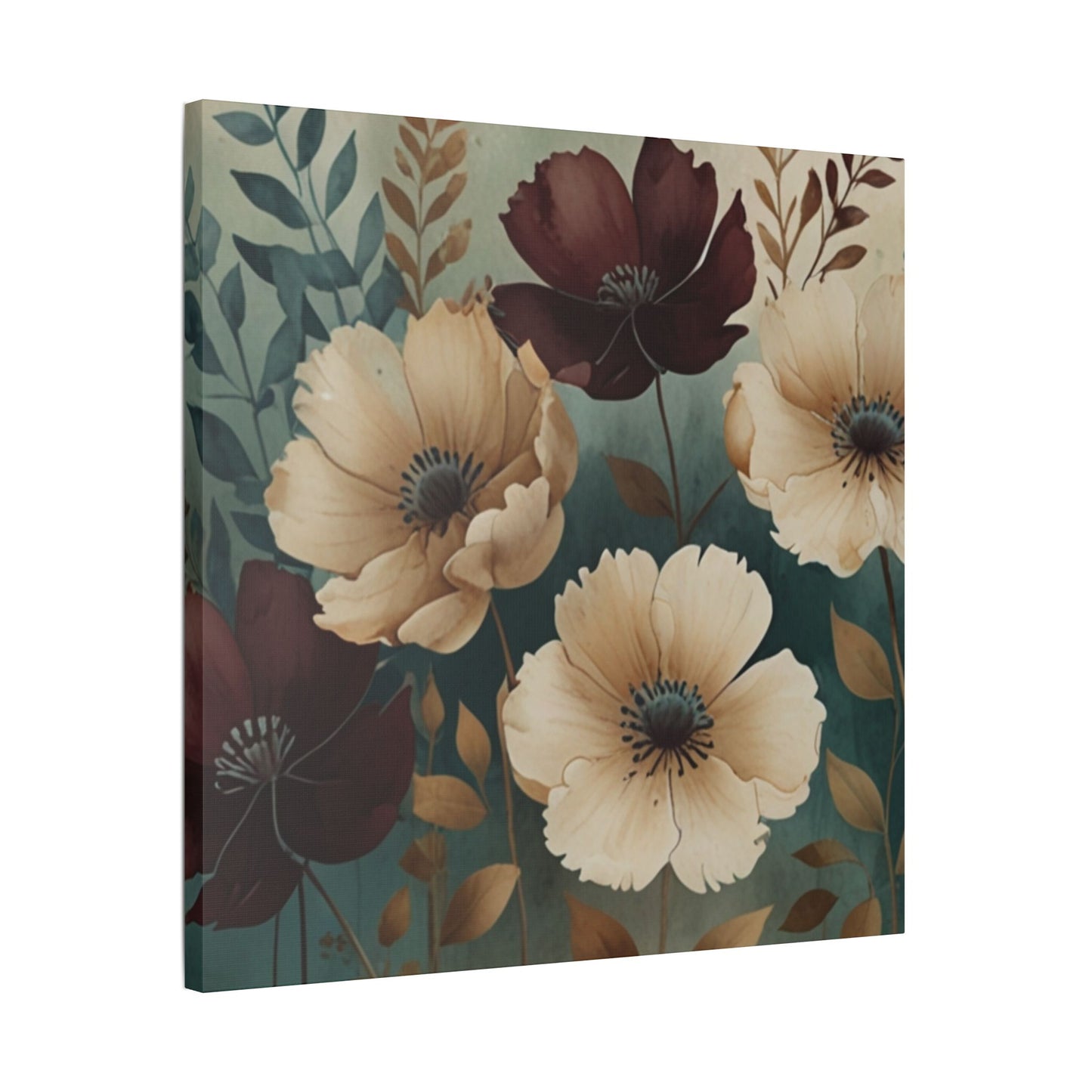 Floral Satin Canvas Art | Nature-Inspired Wall Décor