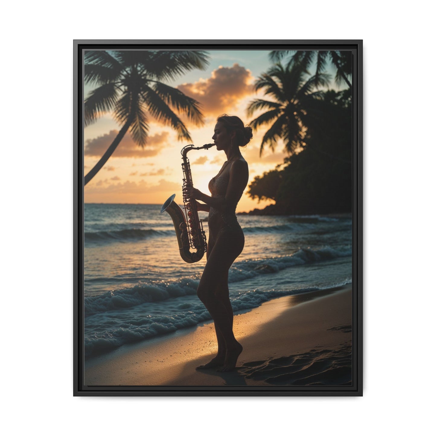 Saxophone Sunset on the beach