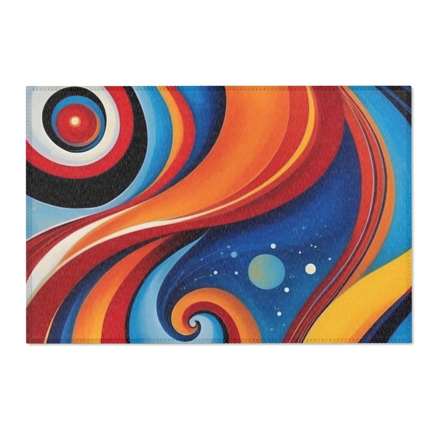 Vibrant Swirl Area Rug - Abstract Colorful Design for Modern Homes