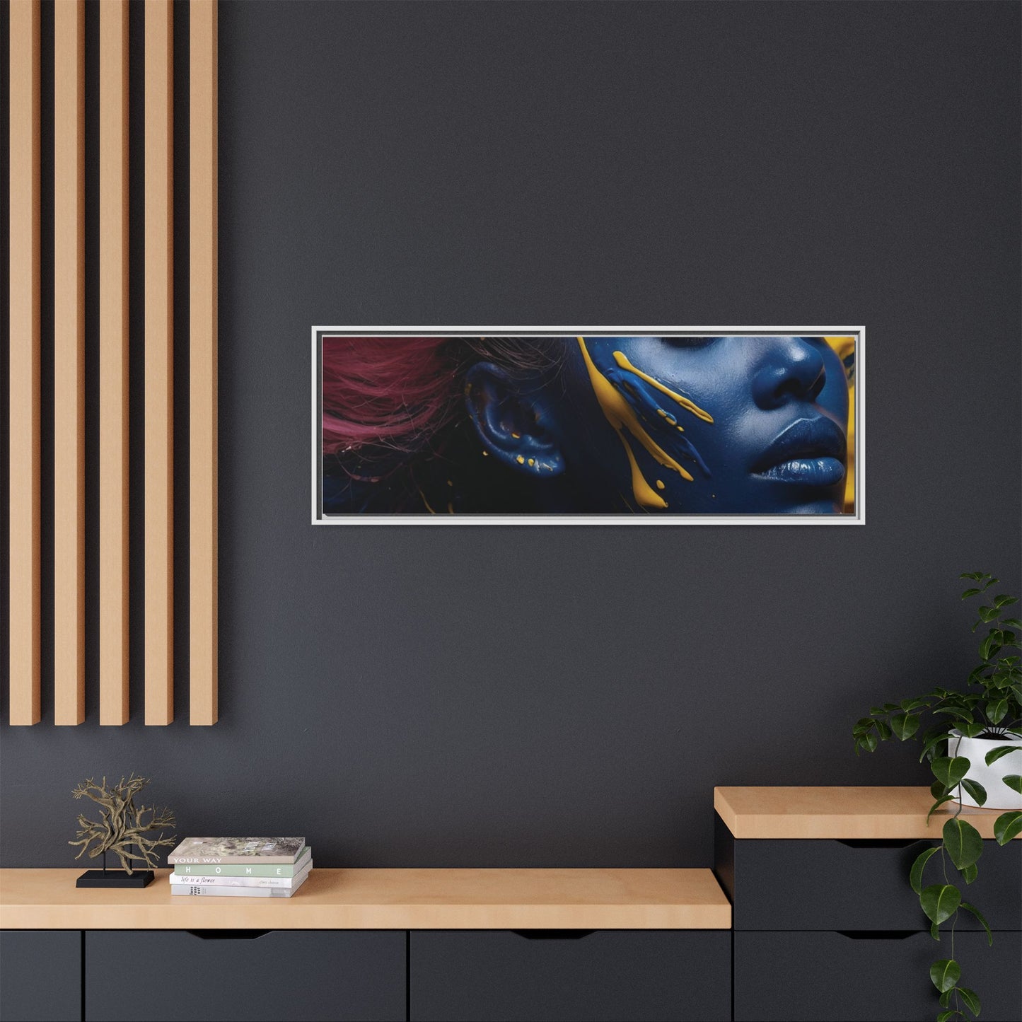 Vibrant Abstract Art Print - Multicolor Framed Canvas Wall Decor