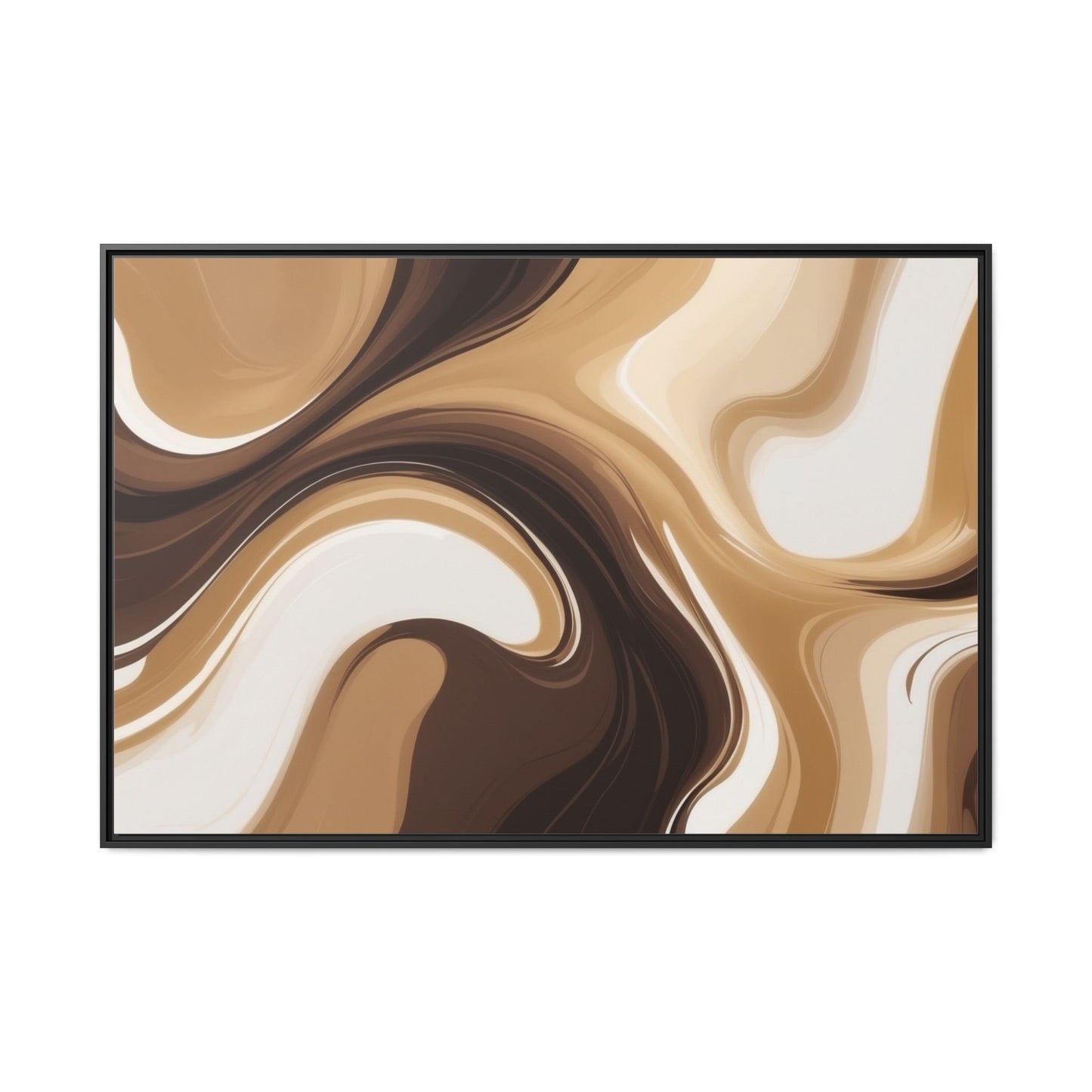 Abstract Wave Framed Canvas Art - Multi-Color Home Decor