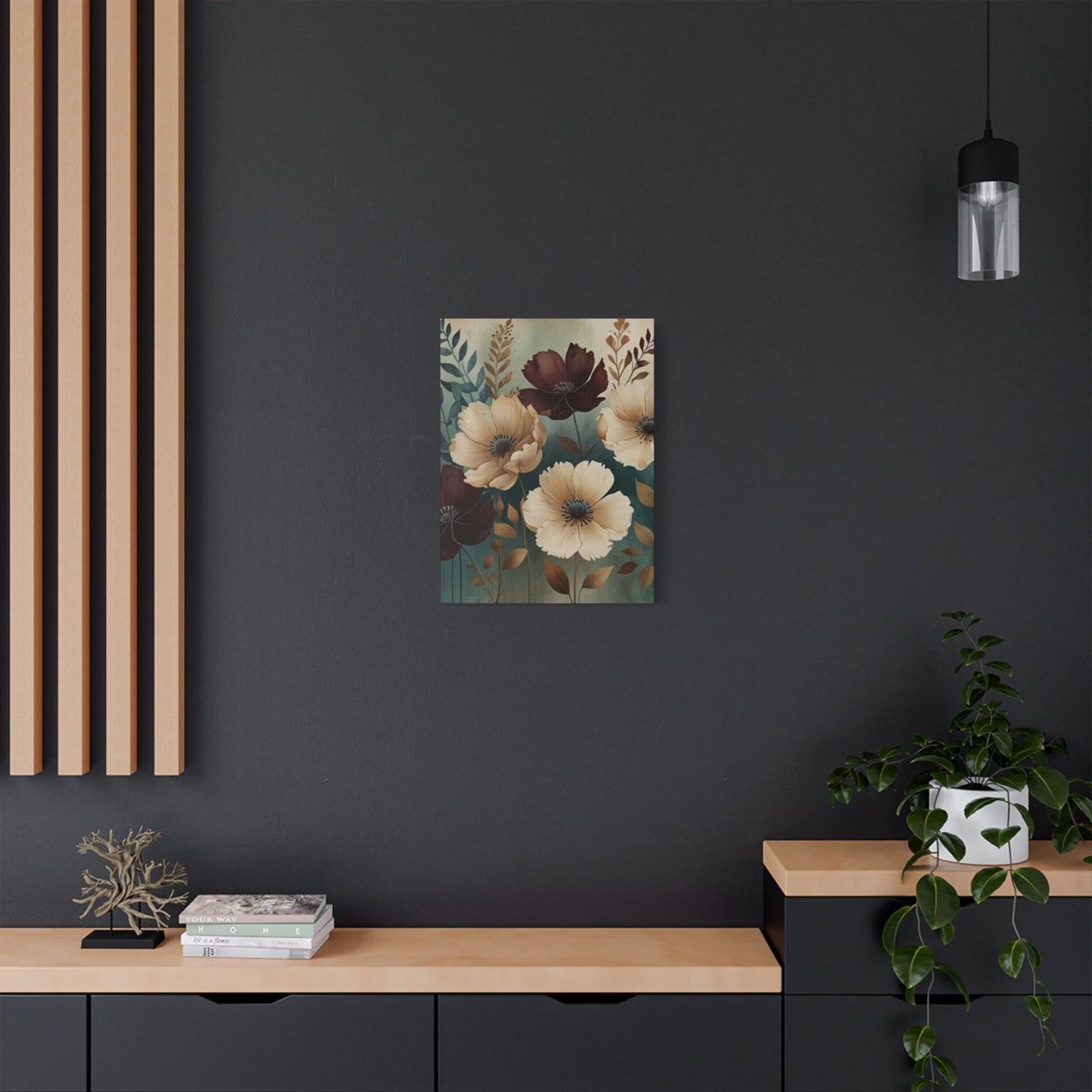 Floral Satin Canvas Art | Nature-Inspired Wall Décor