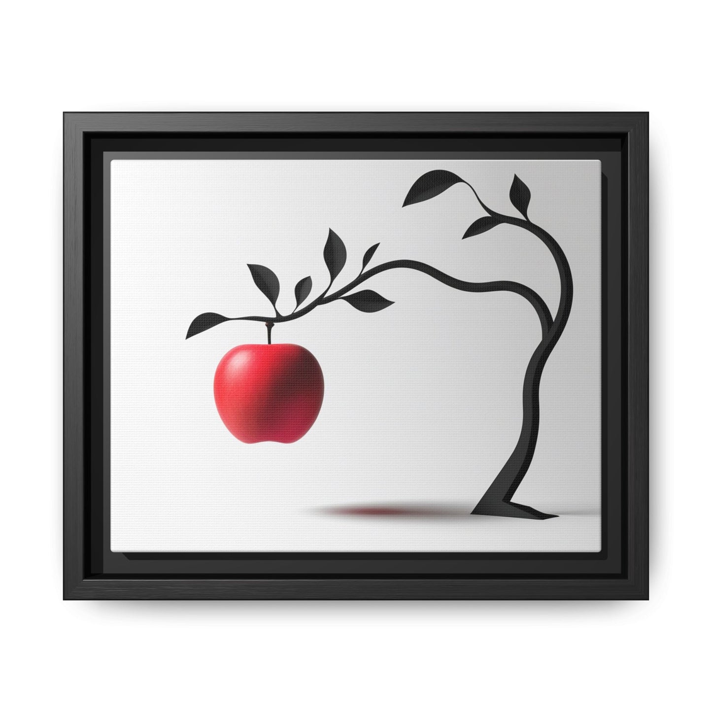 Modern Framed Canvas Art - Red Apple Tree Decor for Home & Office