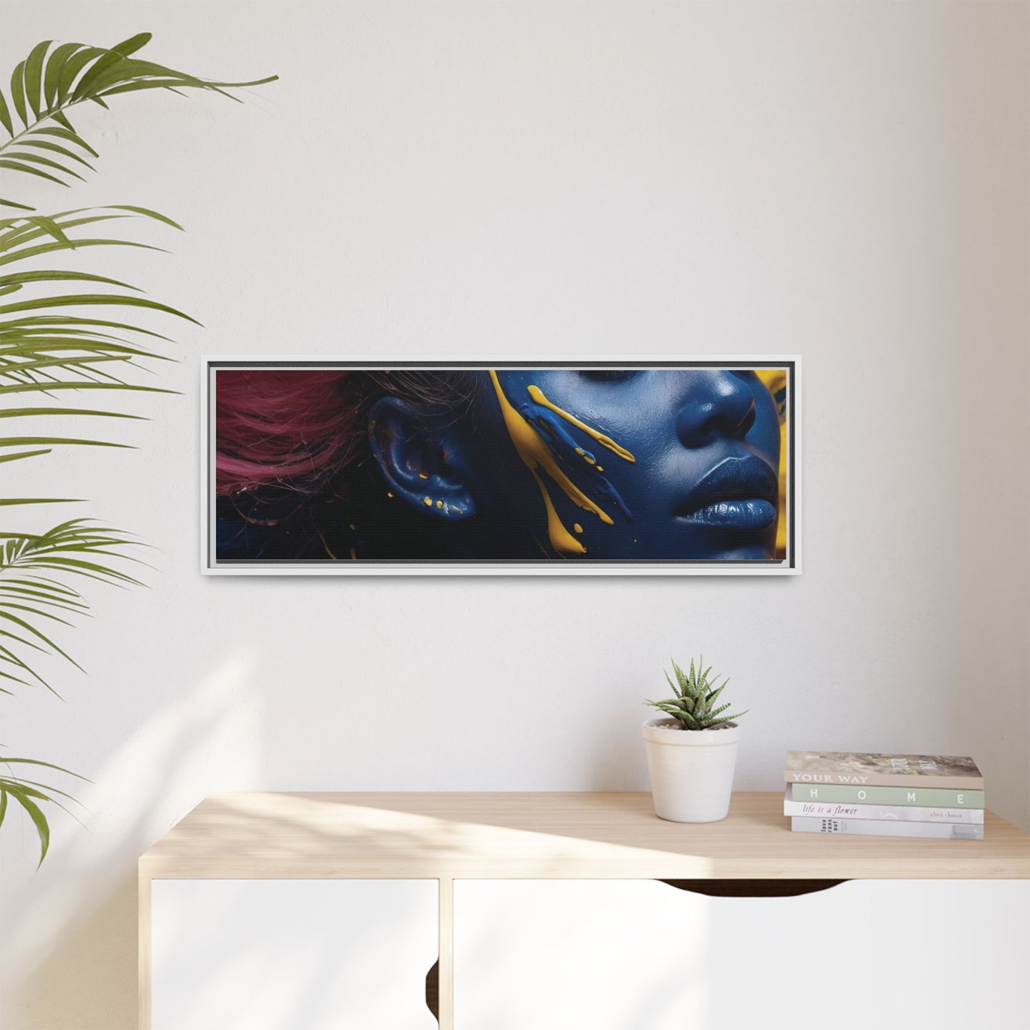 Vibrant Abstract Art Print - Multicolor Framed Canvas Wall Decor