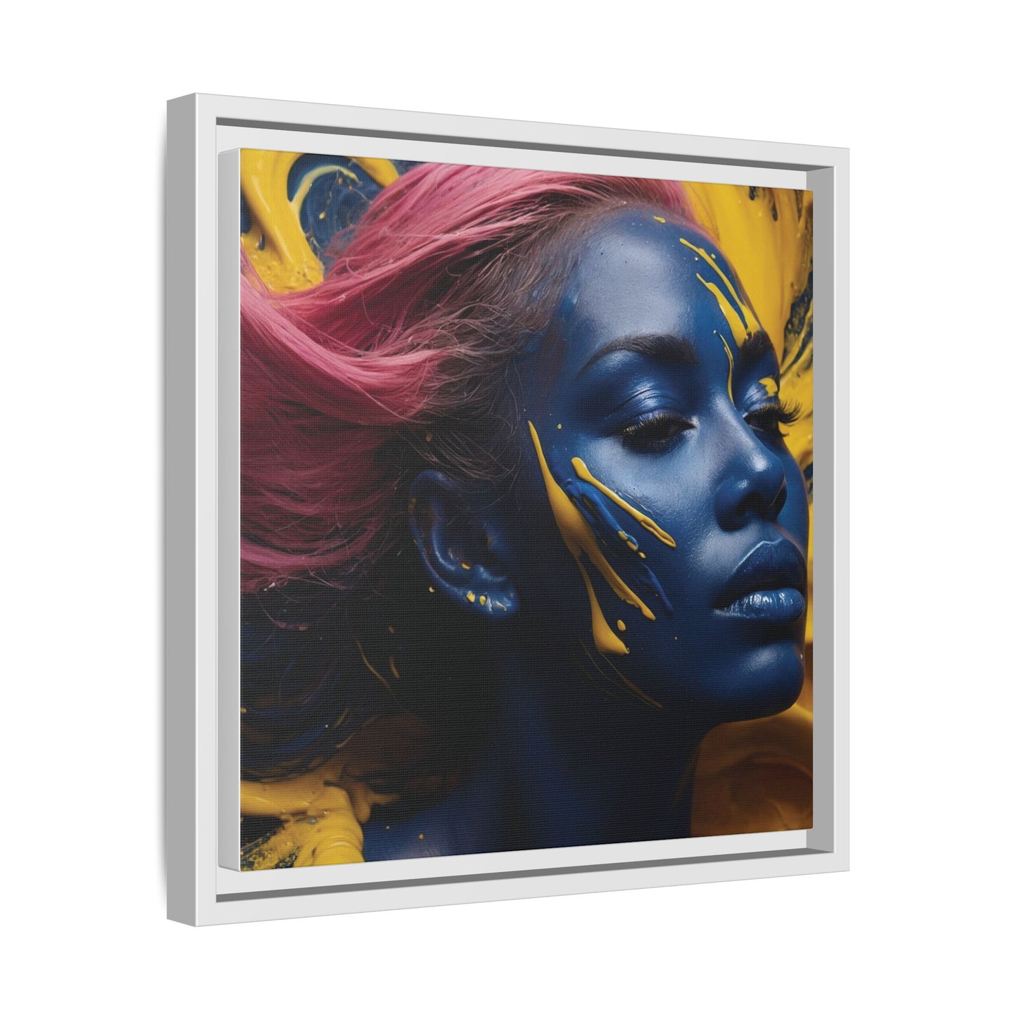 Vibrant Abstract Art Print - Multicolor Framed Canvas Wall Decor