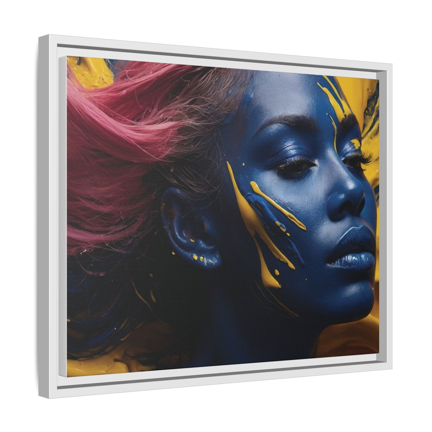Vibrant Abstract Art Print - Multicolor Framed Canvas Wall Decor