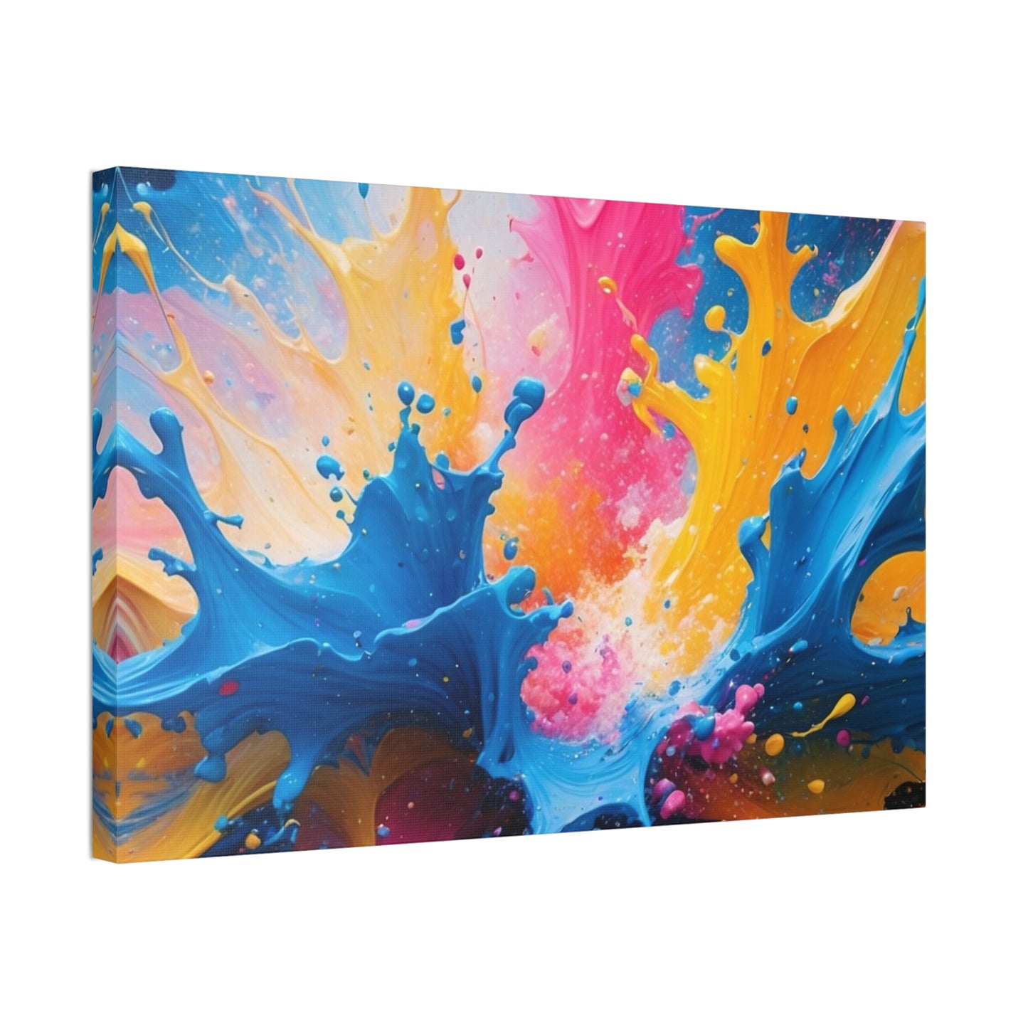 Vibrant Abstract Canvas Art - Colorful Splash Wall Decor
