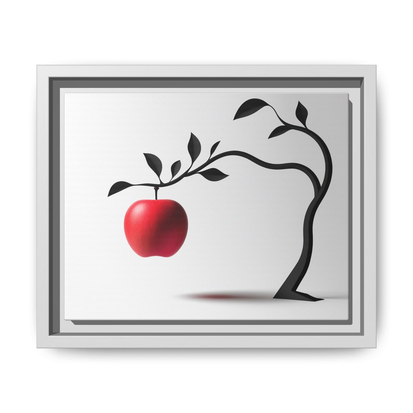 Modern Framed Canvas Art - Red Apple Tree Decor for Home & Office