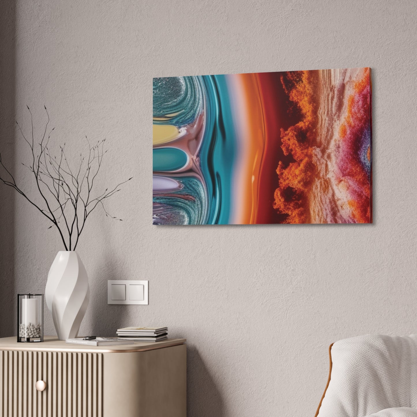 Stunning Abstract Canvas Art - 15" Stretched Wall Decor