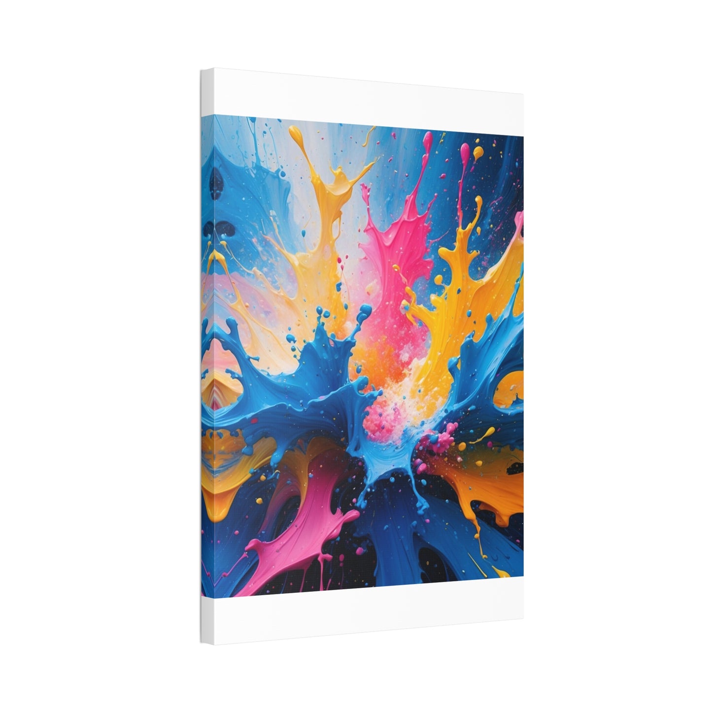 Vibrant Abstract Canvas Art - Colorful Splash Wall Decor