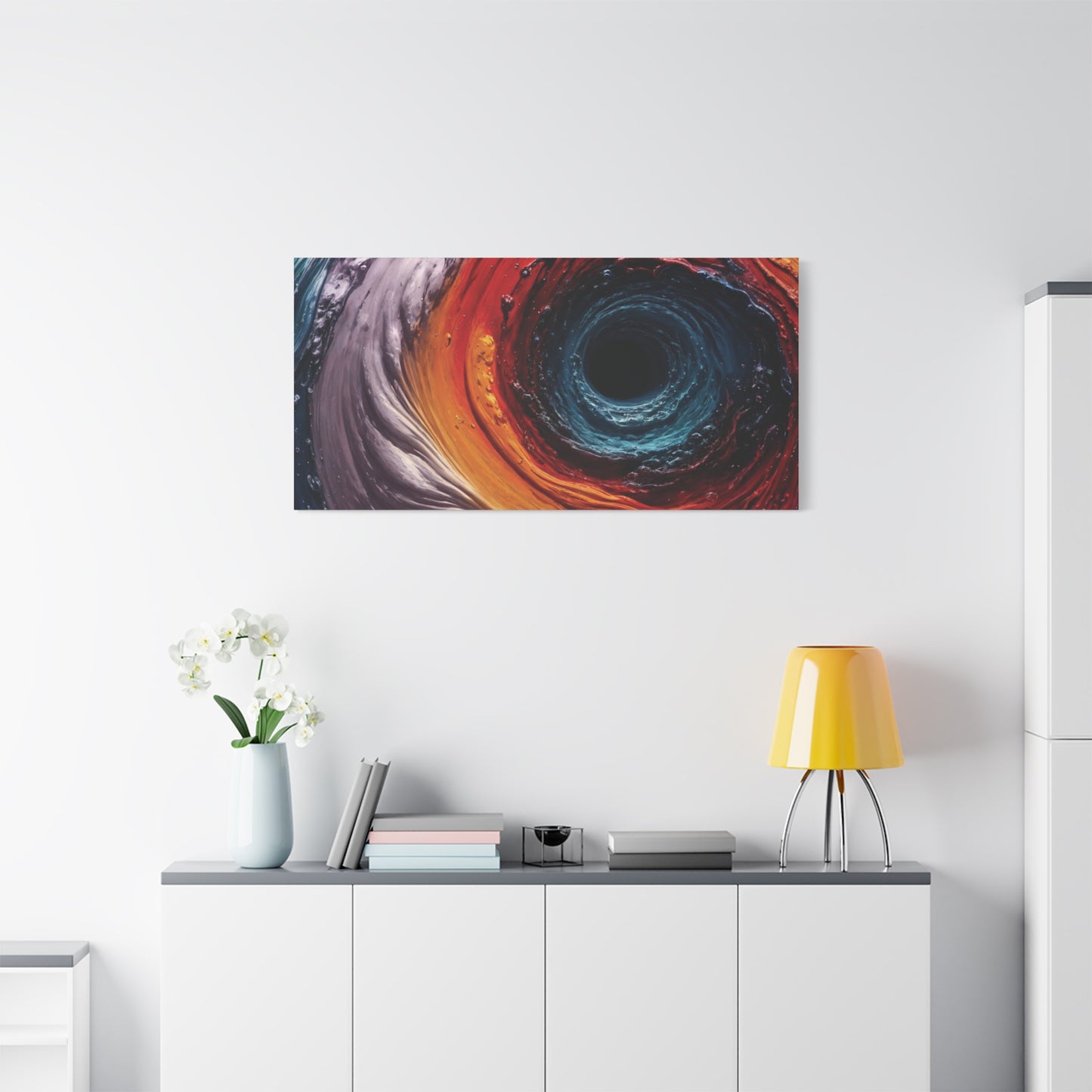 Vibrant Abstract Wall Art Canvas - Swirling Colors