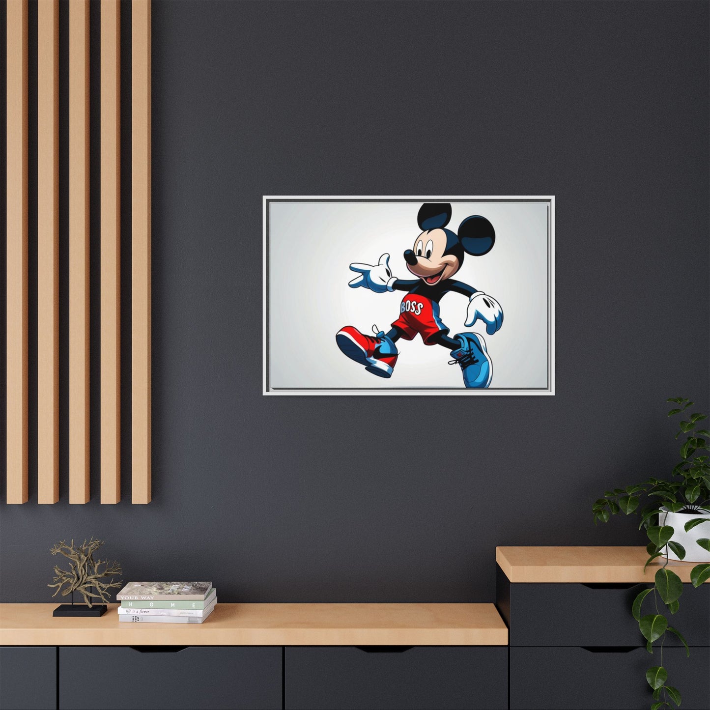 Mickey Mouse Boss Framed Canvas Art