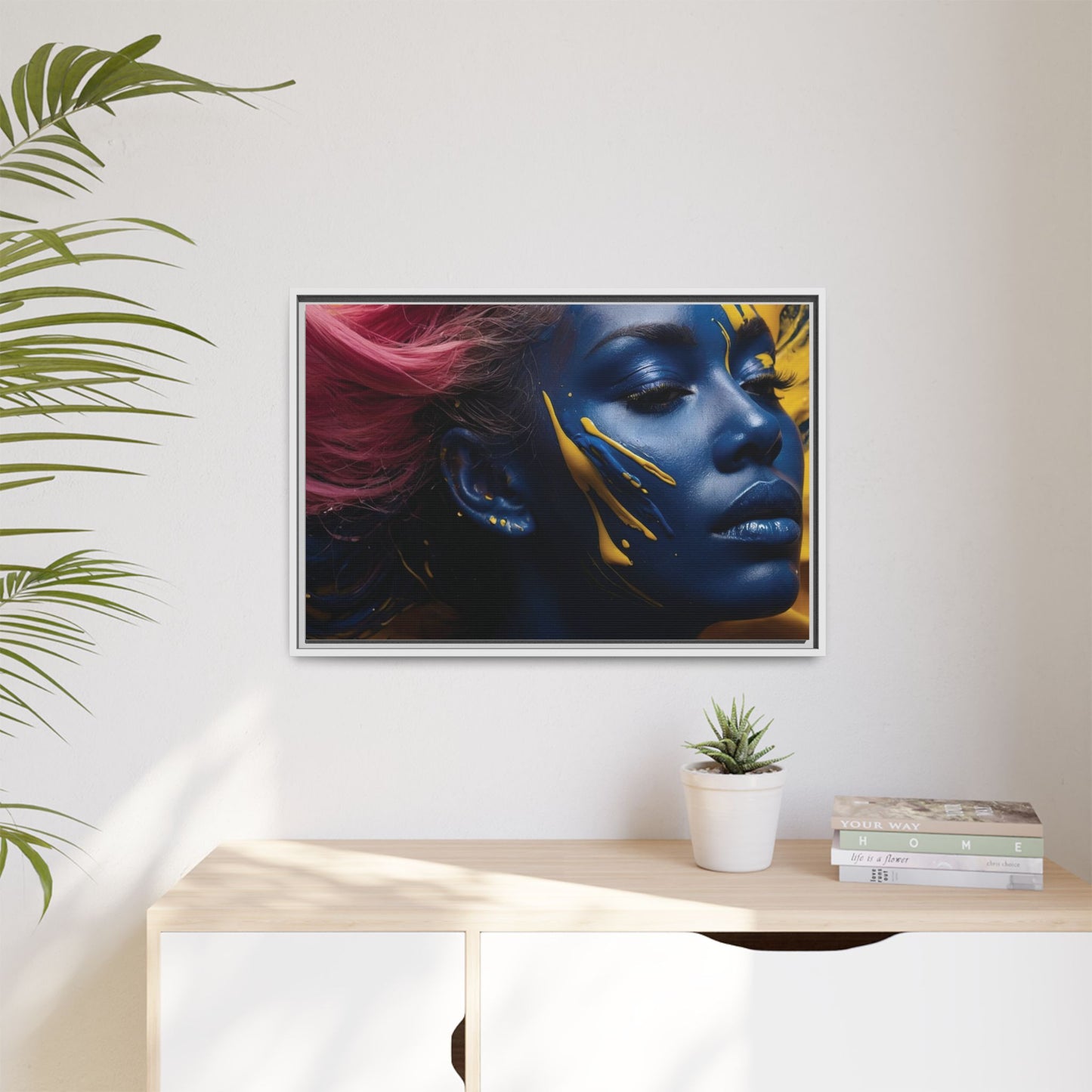 Vibrant Abstract Art Print - Multicolor Framed Canvas Wall Decor
