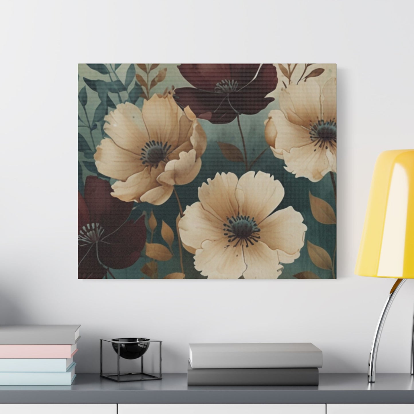Floral Satin Canvas Art | Nature-Inspired Wall Décor