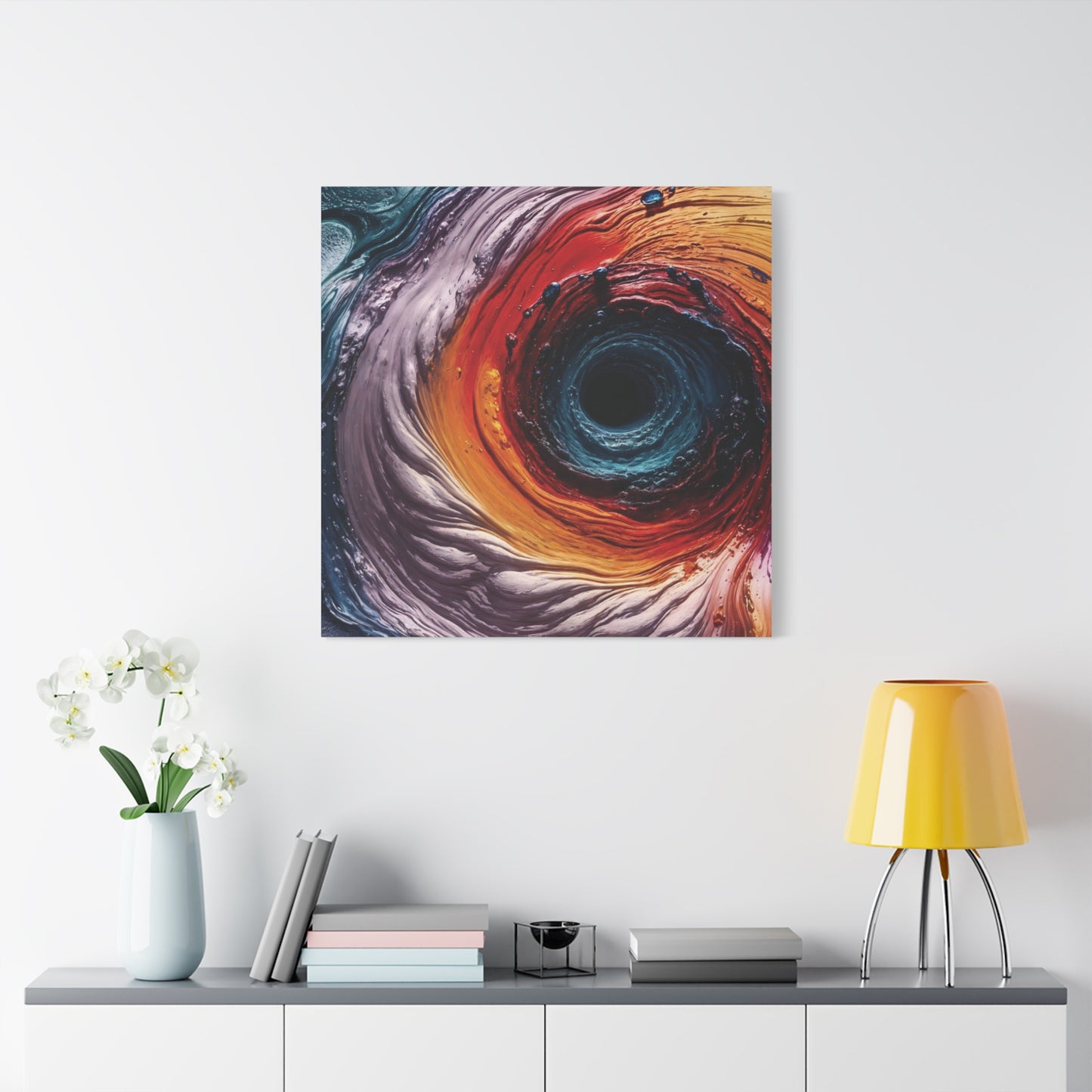 Vibrant Abstract Wall Art Canvas - Swirling Colors