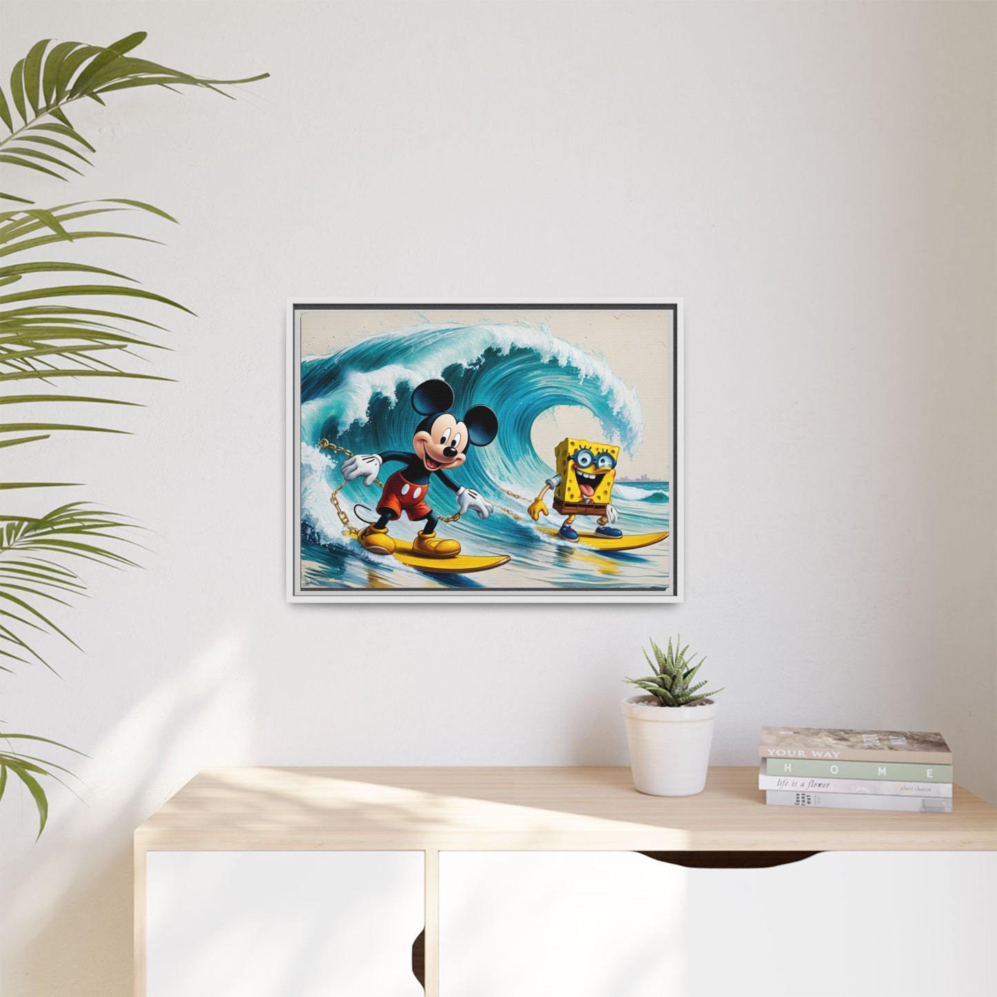 Vibrant Framed Art Print - Bold Floral Fantasy
