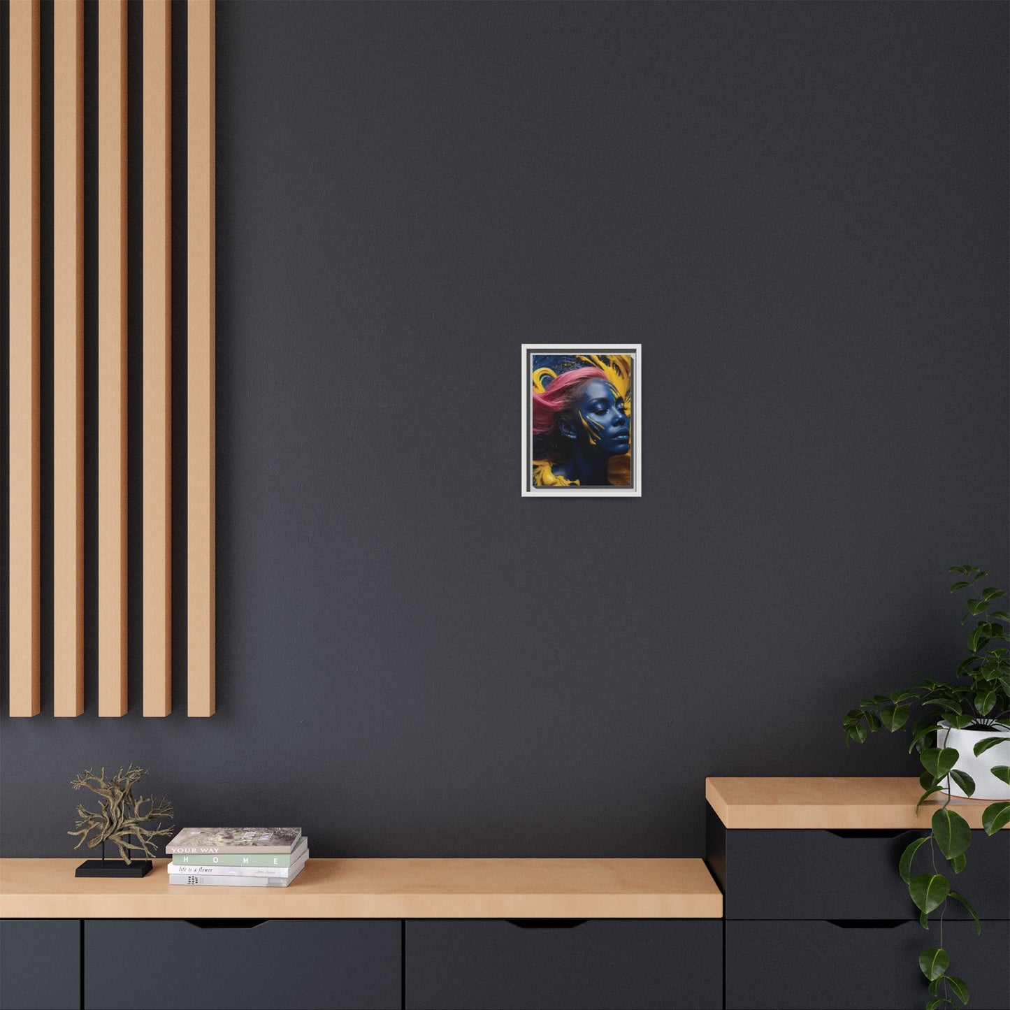 Vibrant Abstract Art Print - Multicolor Framed Canvas Wall Decor