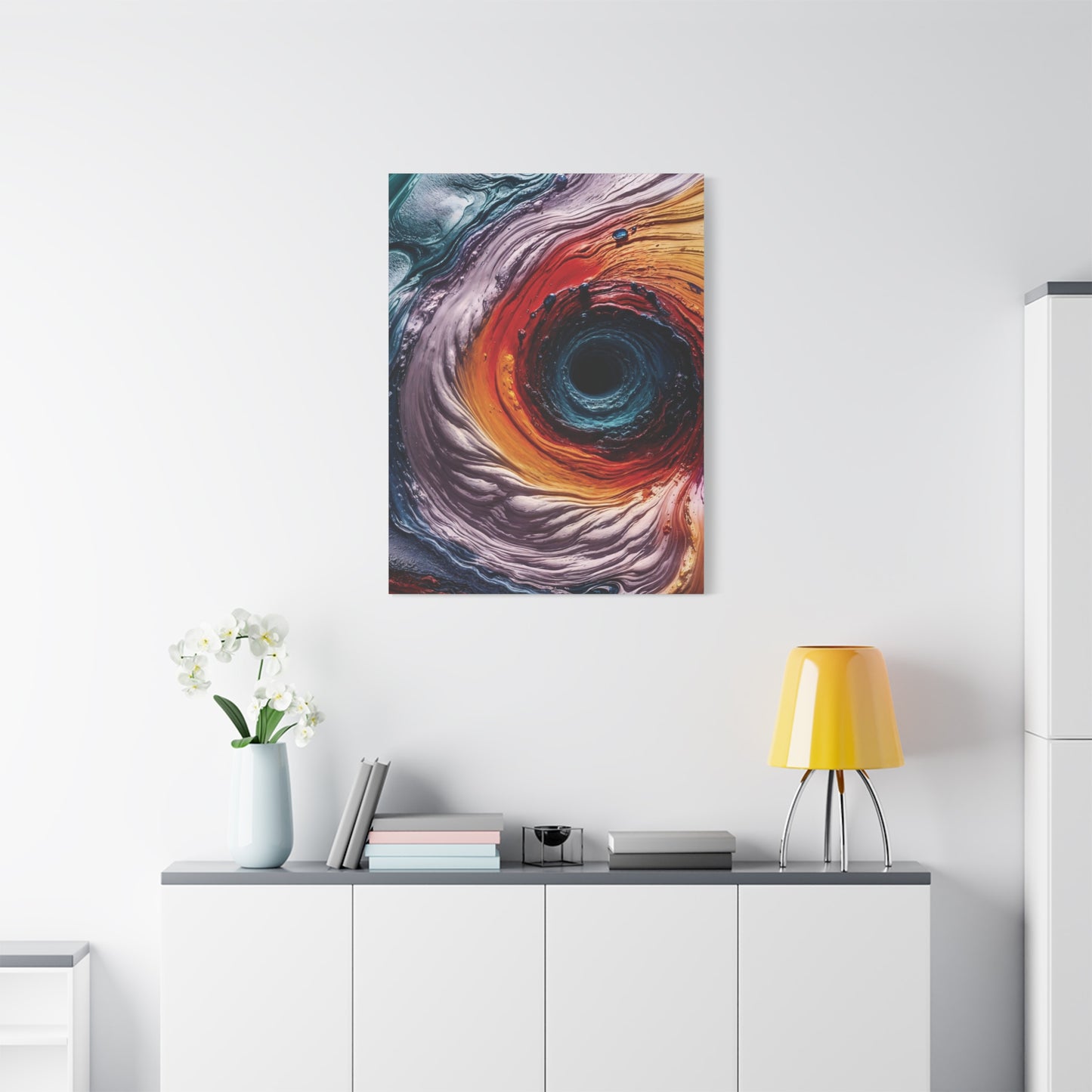 Vibrant Abstract Wall Art Canvas - Swirling Colors