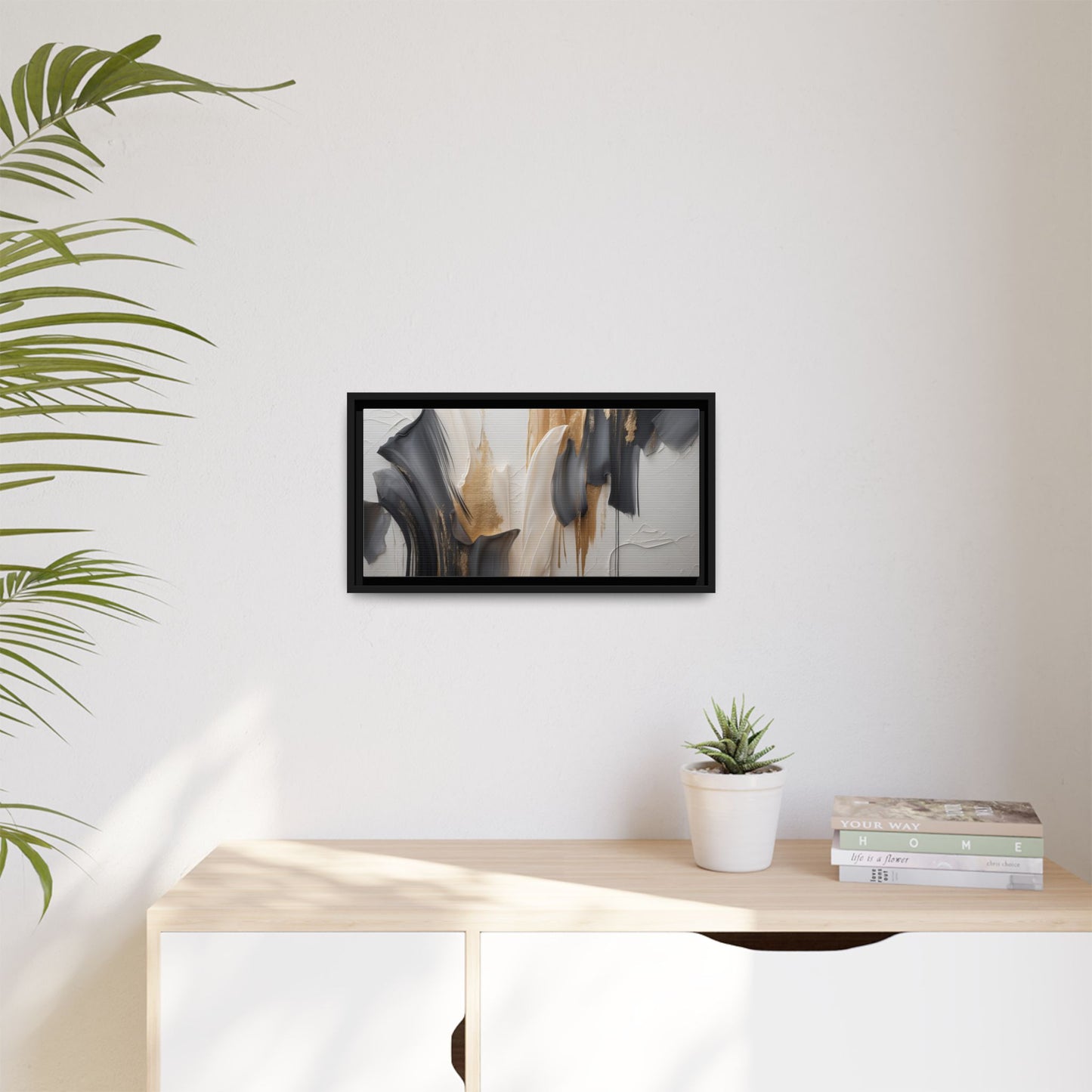 Abstract Multi-Color Framed Canvas Art - Modern Home Decor