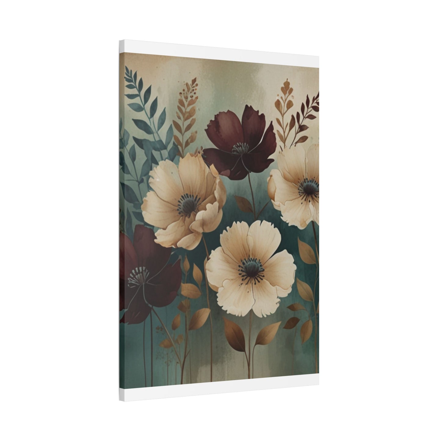 Floral Satin Canvas Art | Nature-Inspired Wall Décor