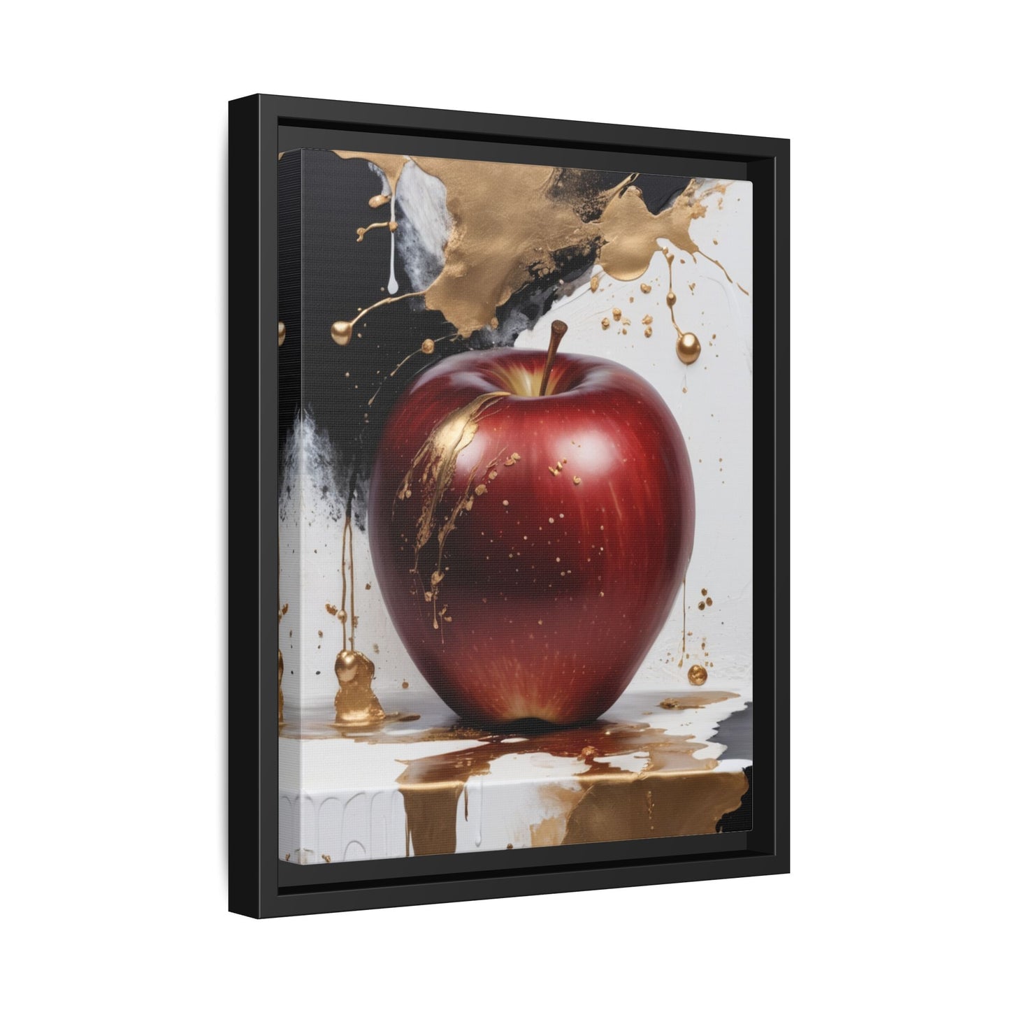 Elegant Apple Art Print - Multi-color Framed Canvas