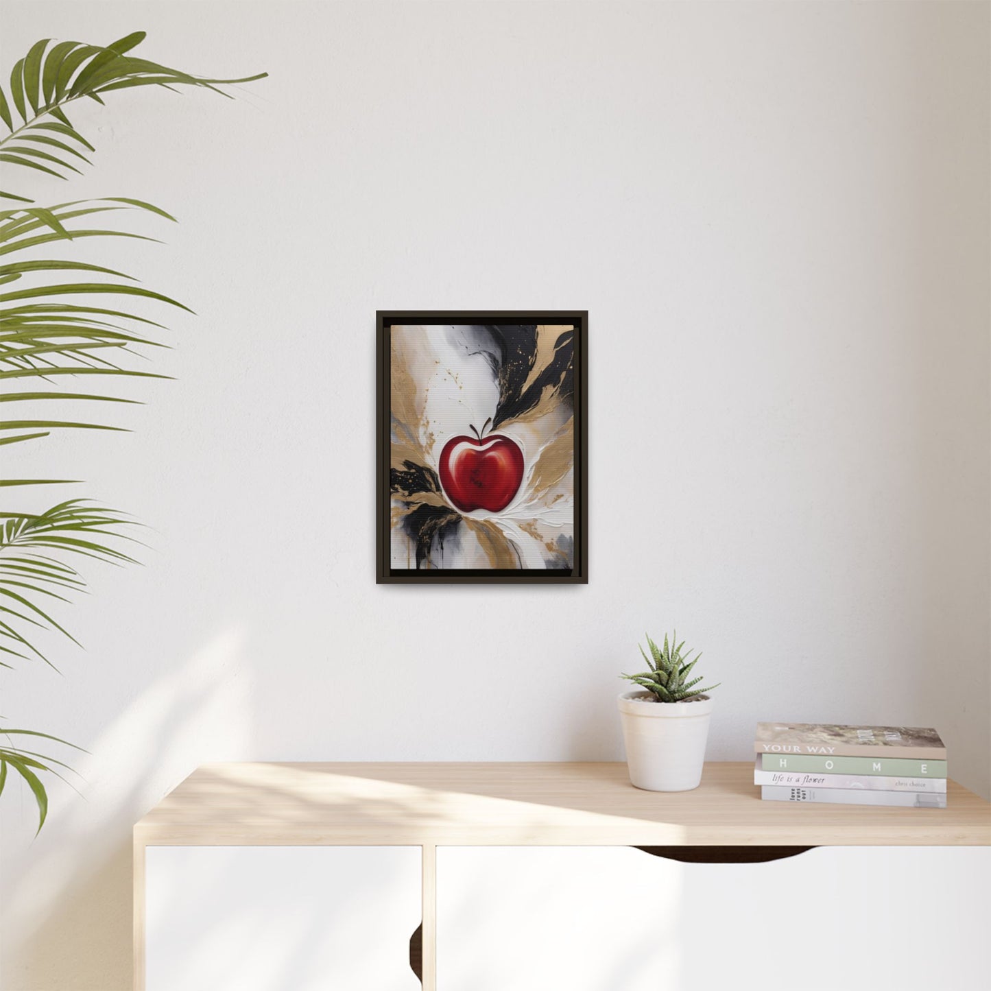 Elegant Apple Canvas Art Print - Framed Wall Decor