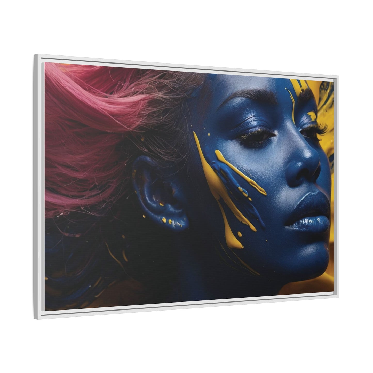 Vibrant Abstract Art Print - Multicolor Framed Canvas Wall Decor