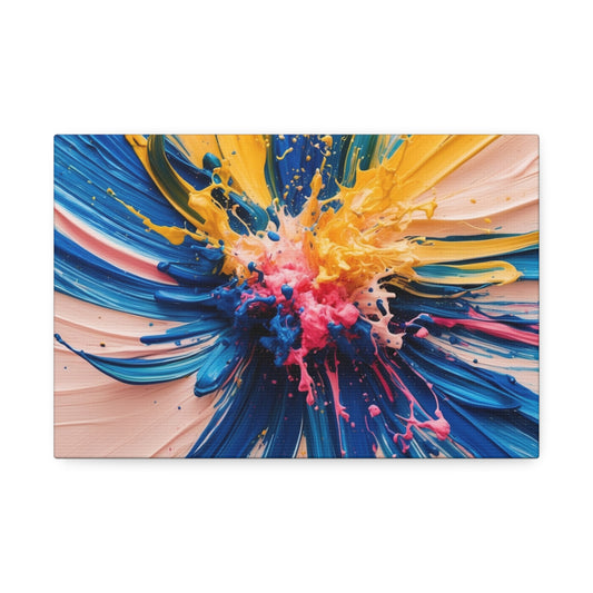 Vibrant Abstract Canvas Art - Color Explosion Wall Decor