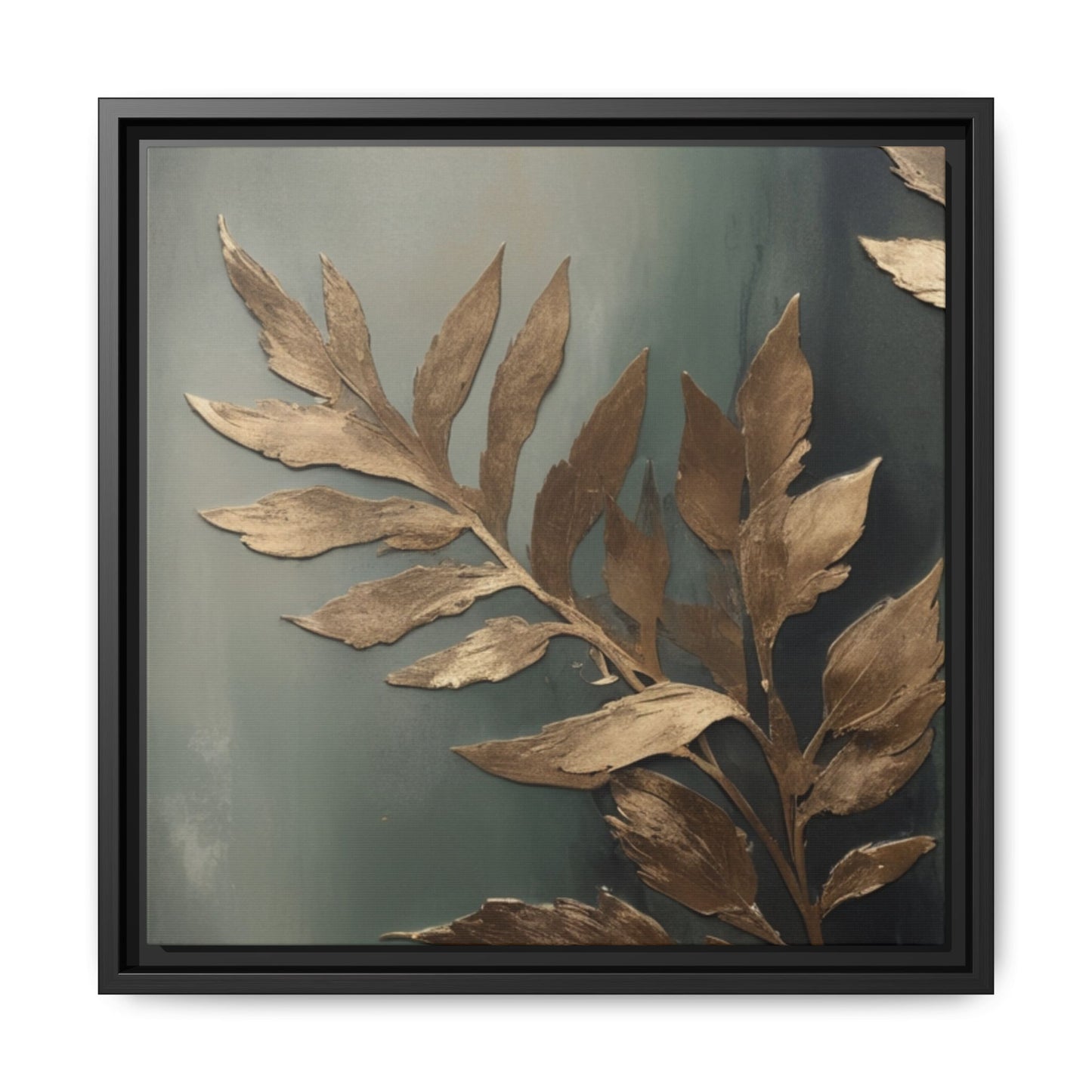 luxury Gold Leaf Framed Canvas Art - Multi-color Home Decor
