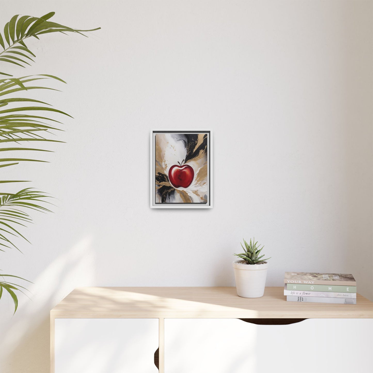 Elegant Apple Canvas Art Print - Framed Wall Decor