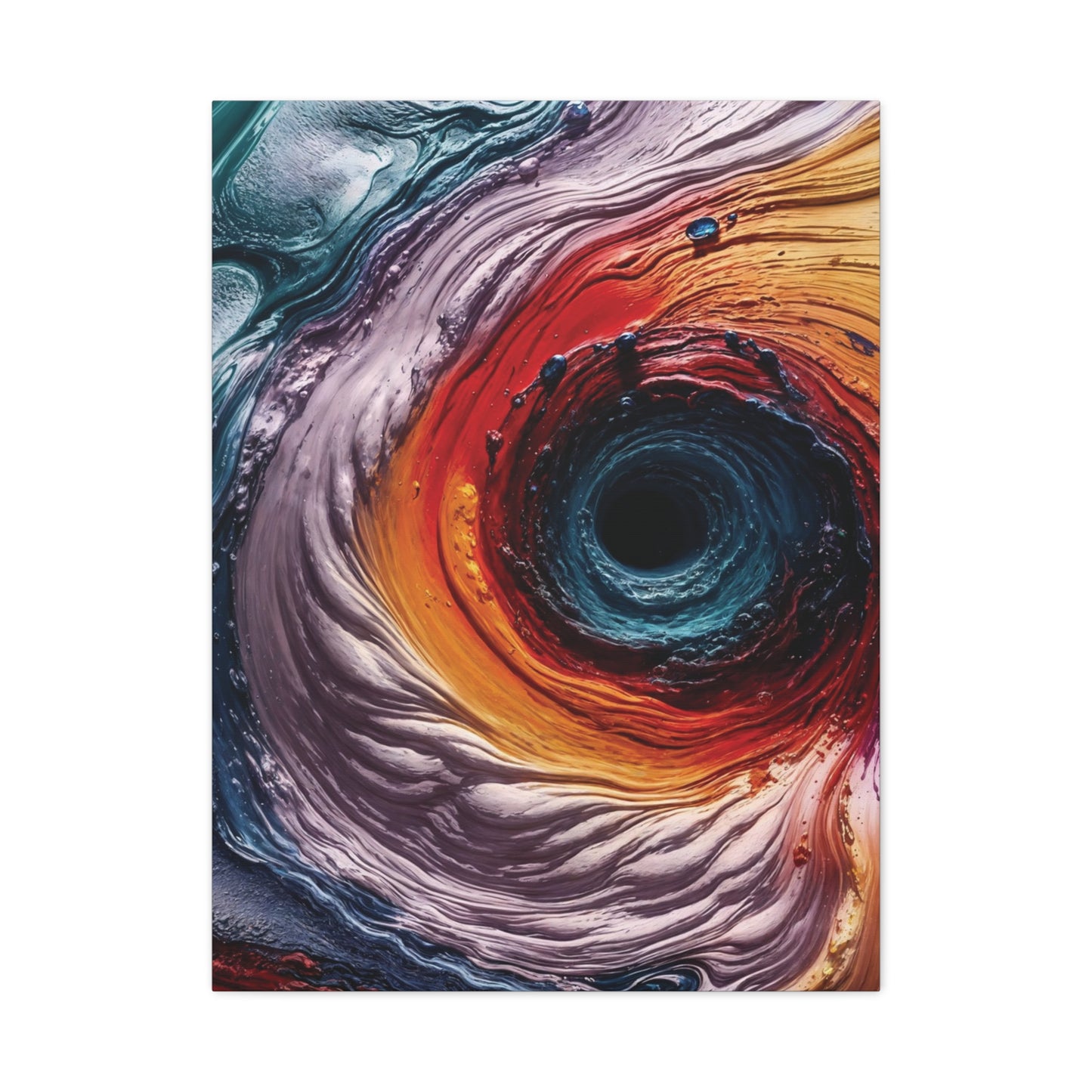 Vibrant Abstract Wall Art Canvas - Swirling Colors