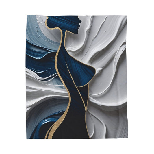 Elegant Silhouette Velveteen Plush Blanket - Cozy Home Decor