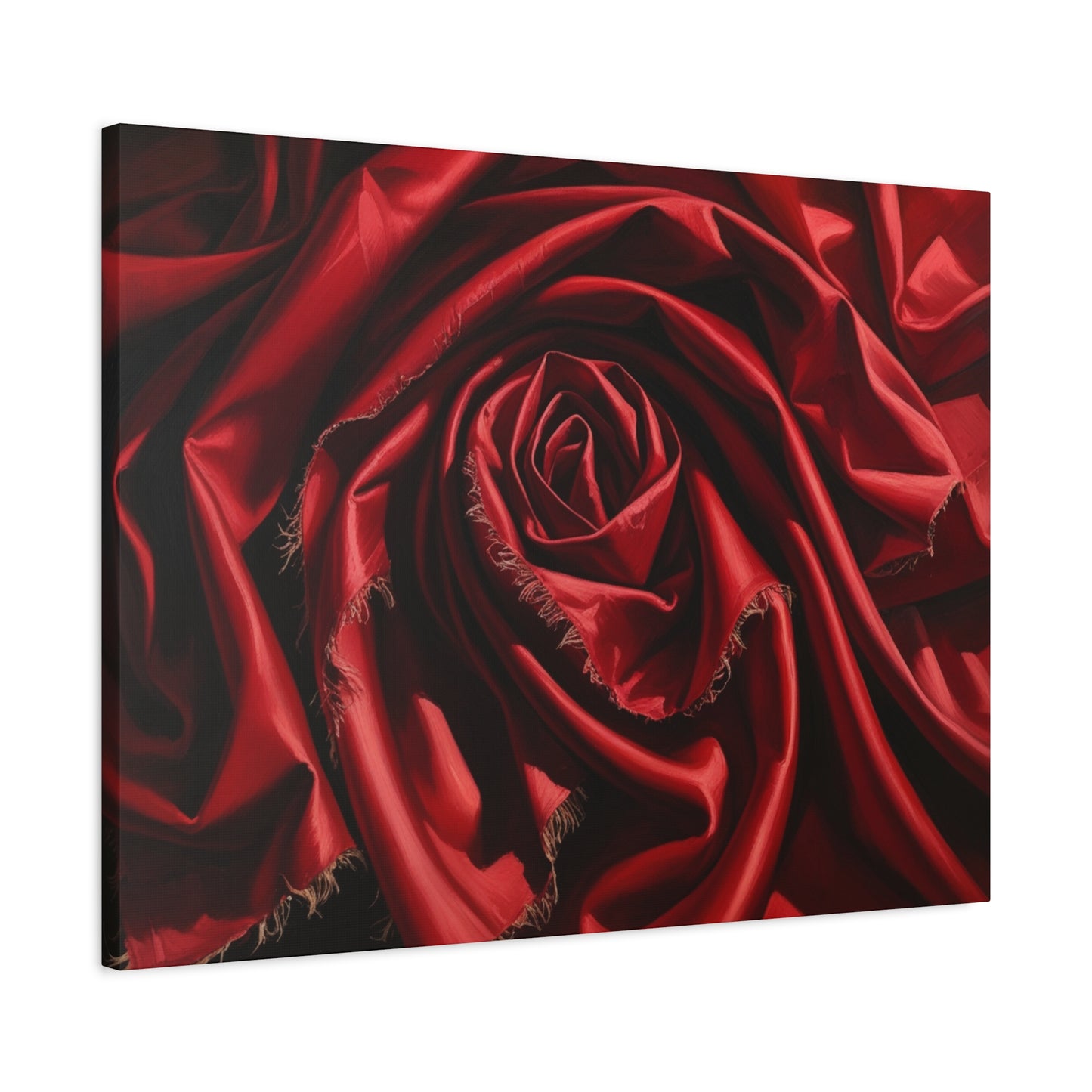 Elegant Red Rose Canvas Wall Art - Stretched Matte Decoration