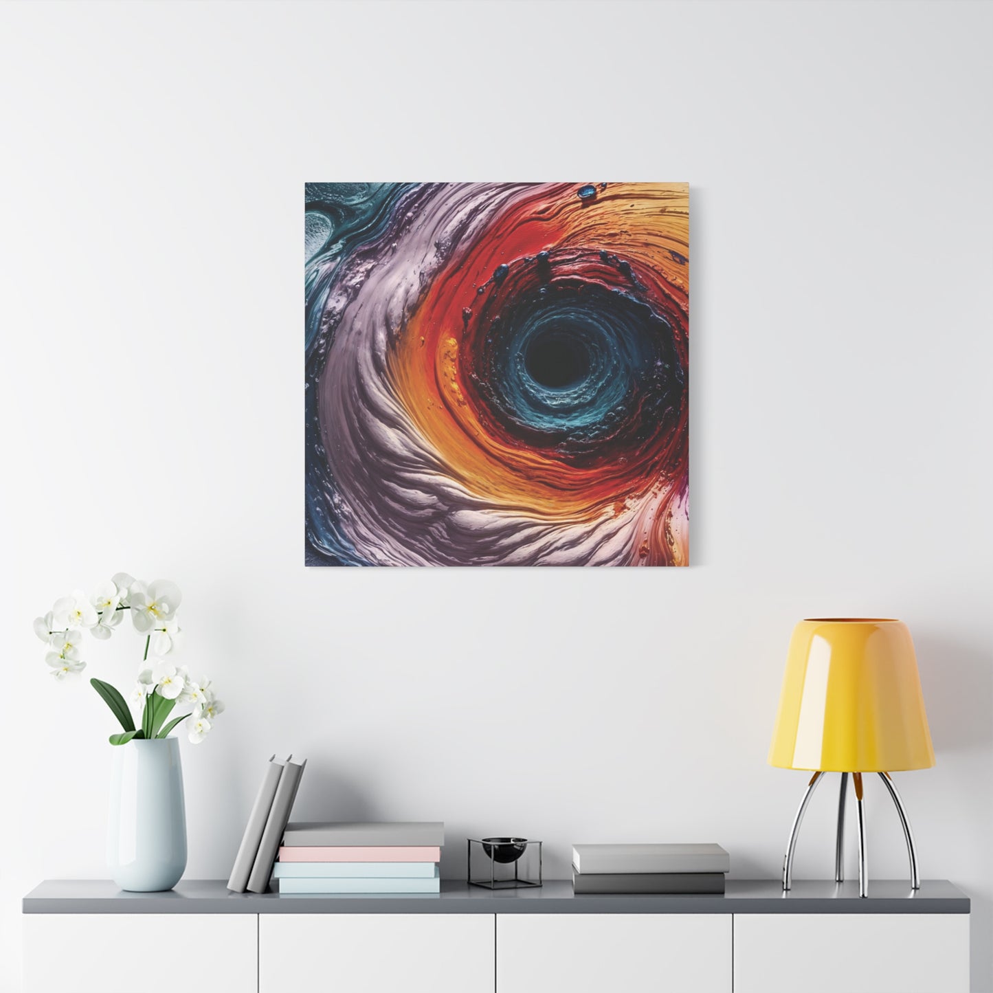 Vibrant Abstract Wall Art Canvas - Swirling Colors