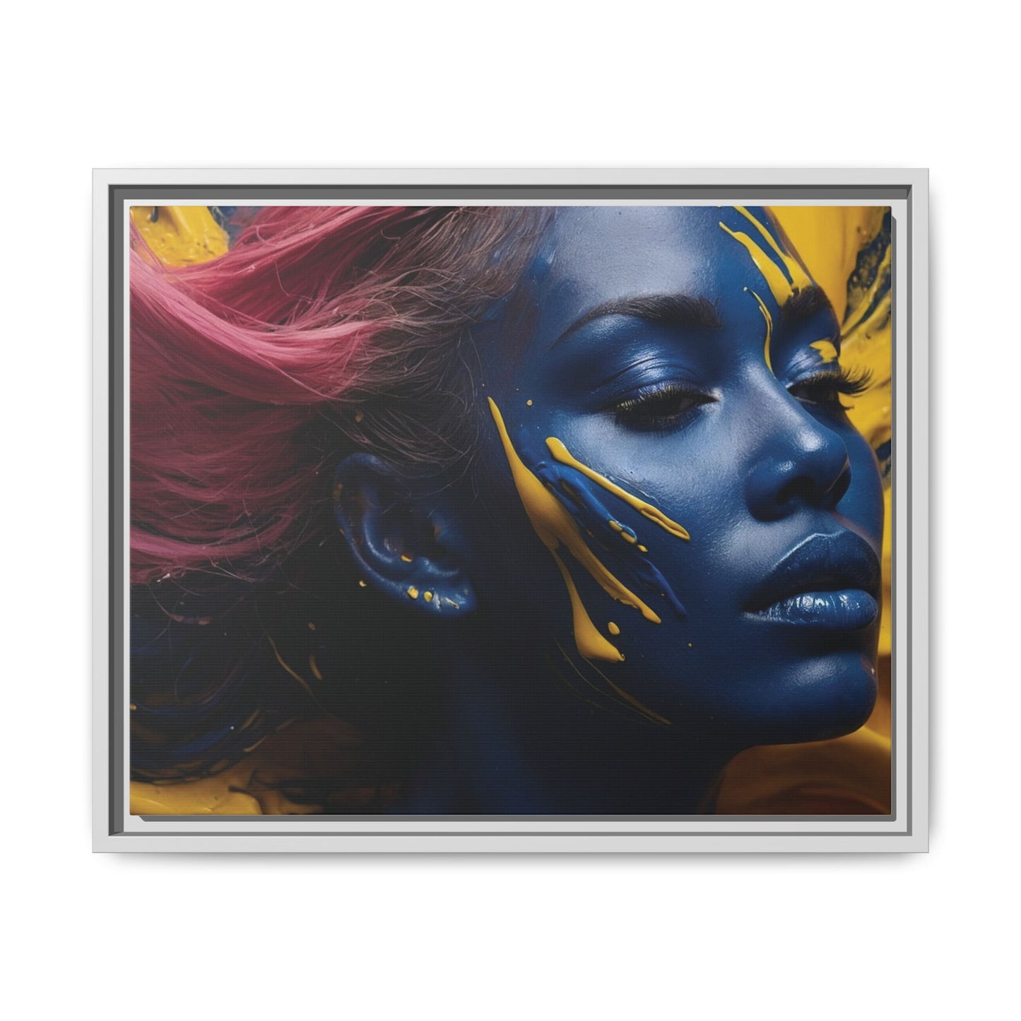 Vibrant Abstract Art Print - Multicolor Framed Canvas Wall Decor